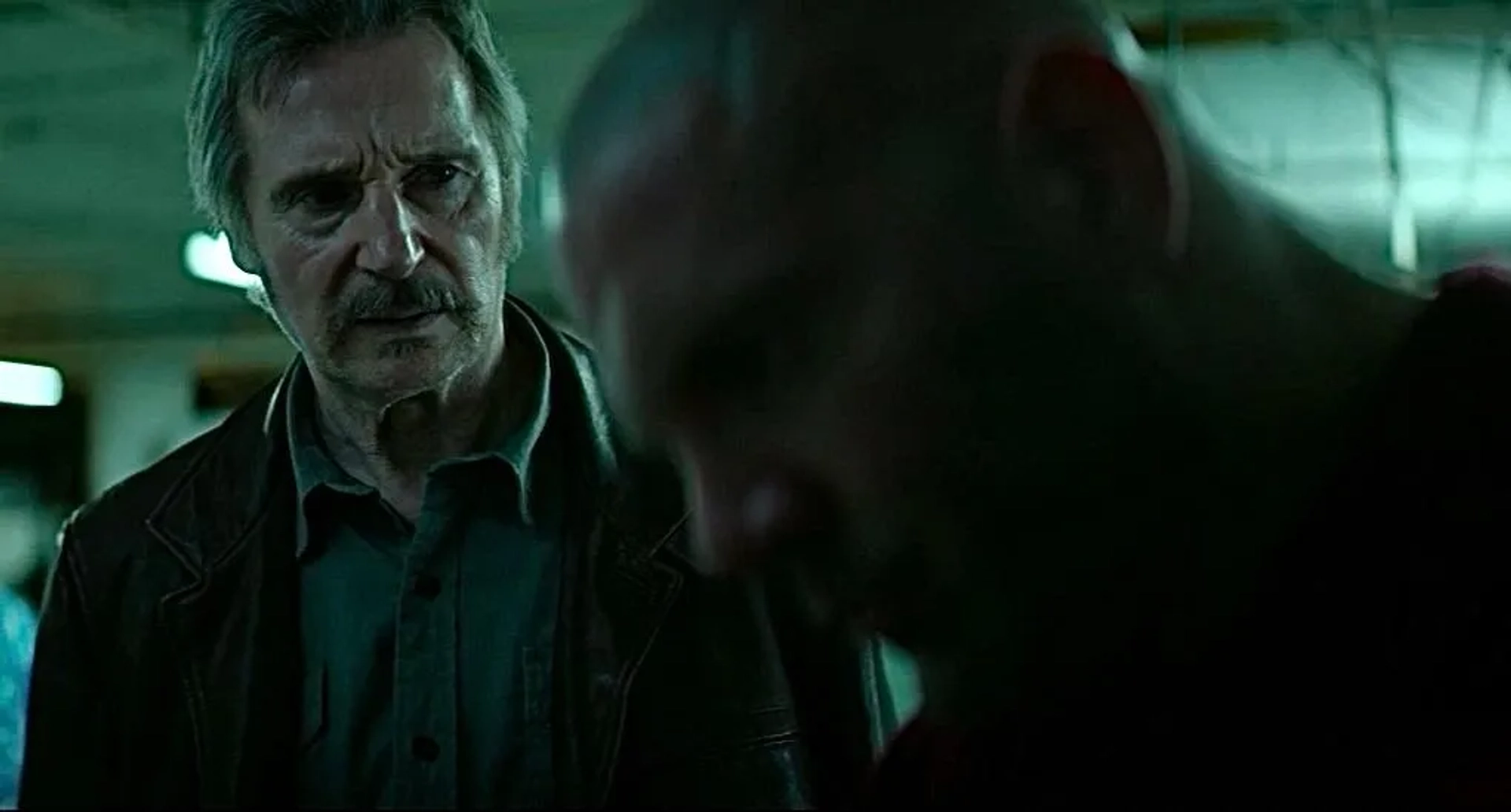 Still of Liam Neeson and Levon Panek in “Absolution”
