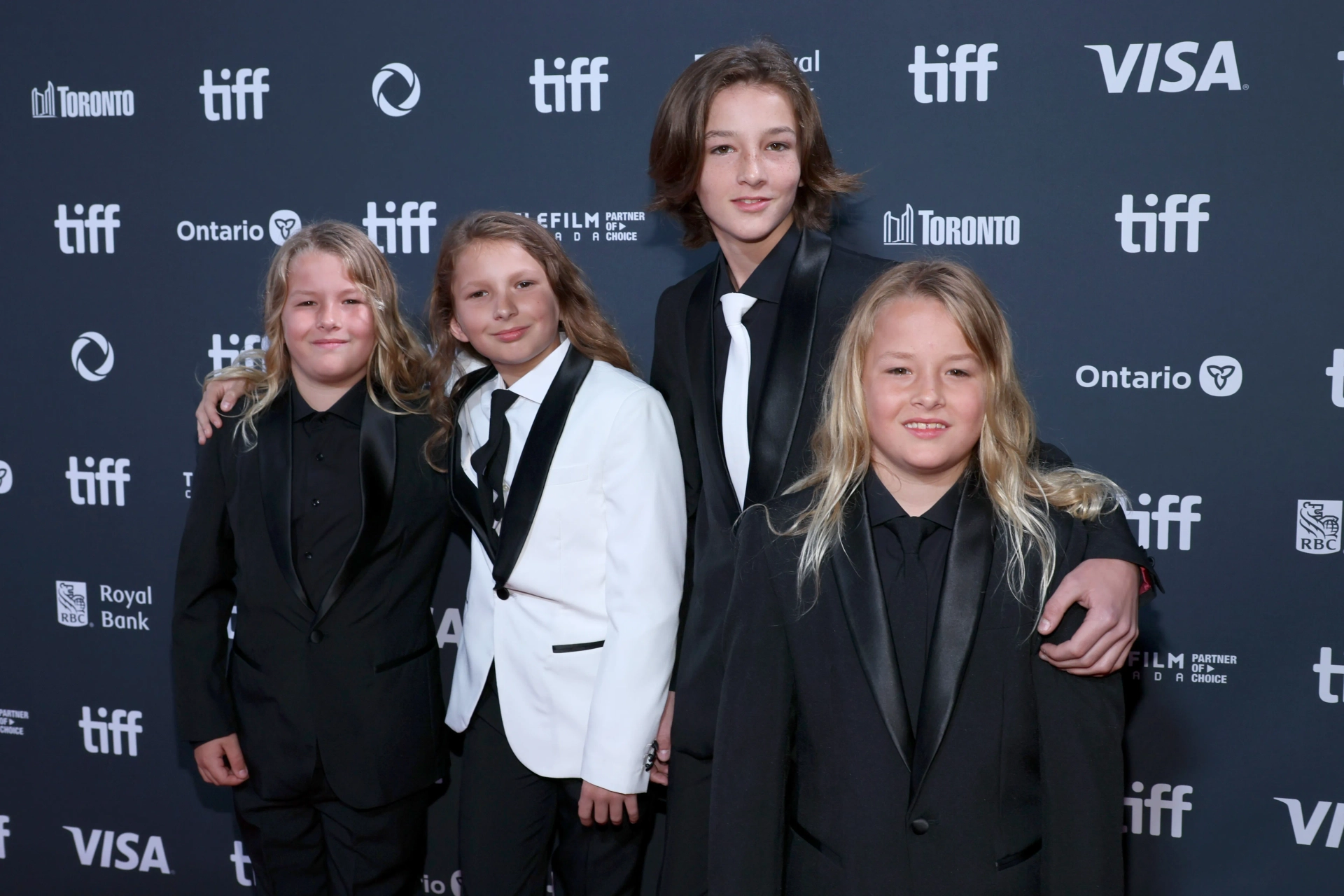 Ulysses Janson, Homer Janson, Atlas Janson, and Arlo Janson at an event for Nutcrackers (2024)