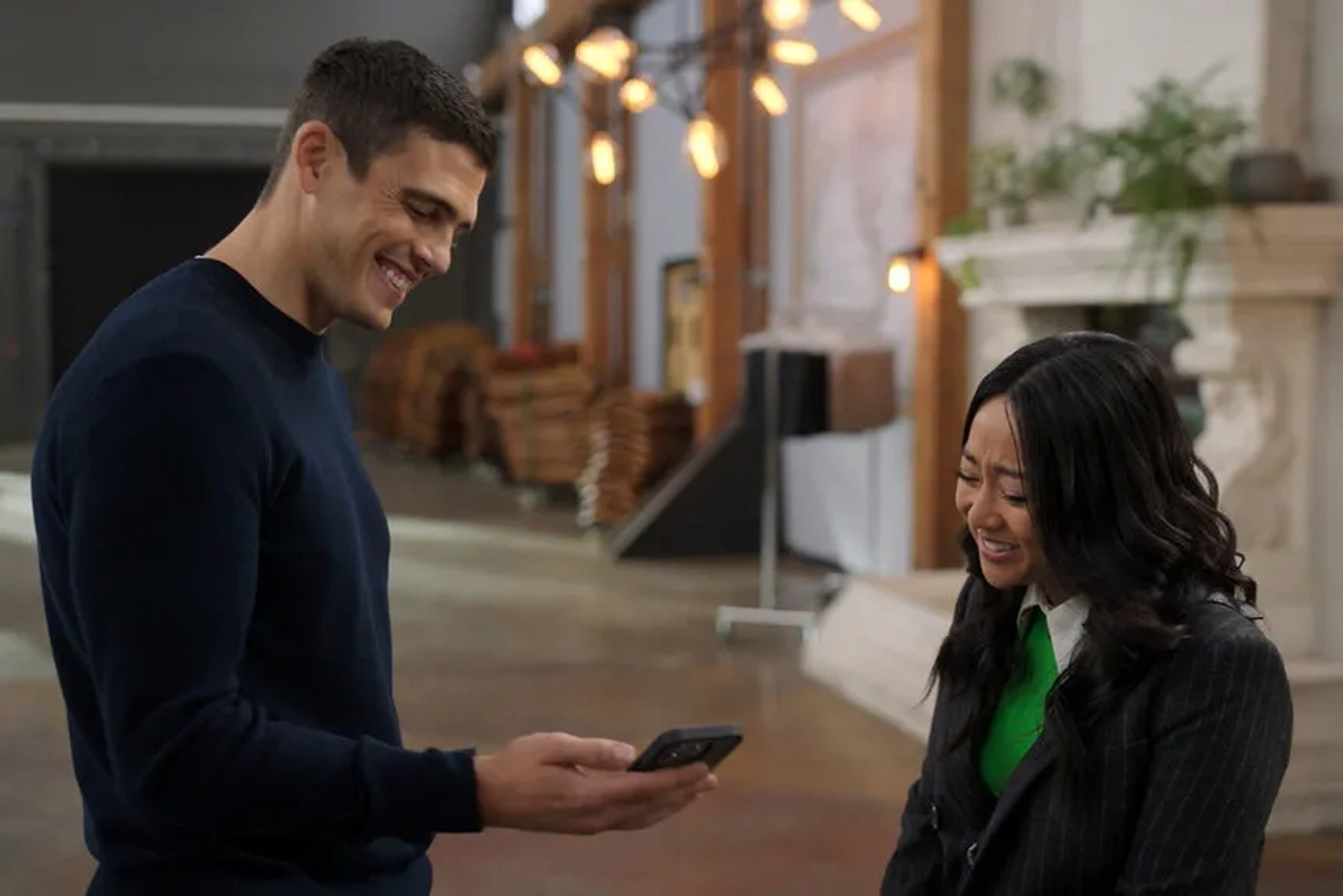 Stephanie Hsu and Tommy Martinez in Laid (2024)