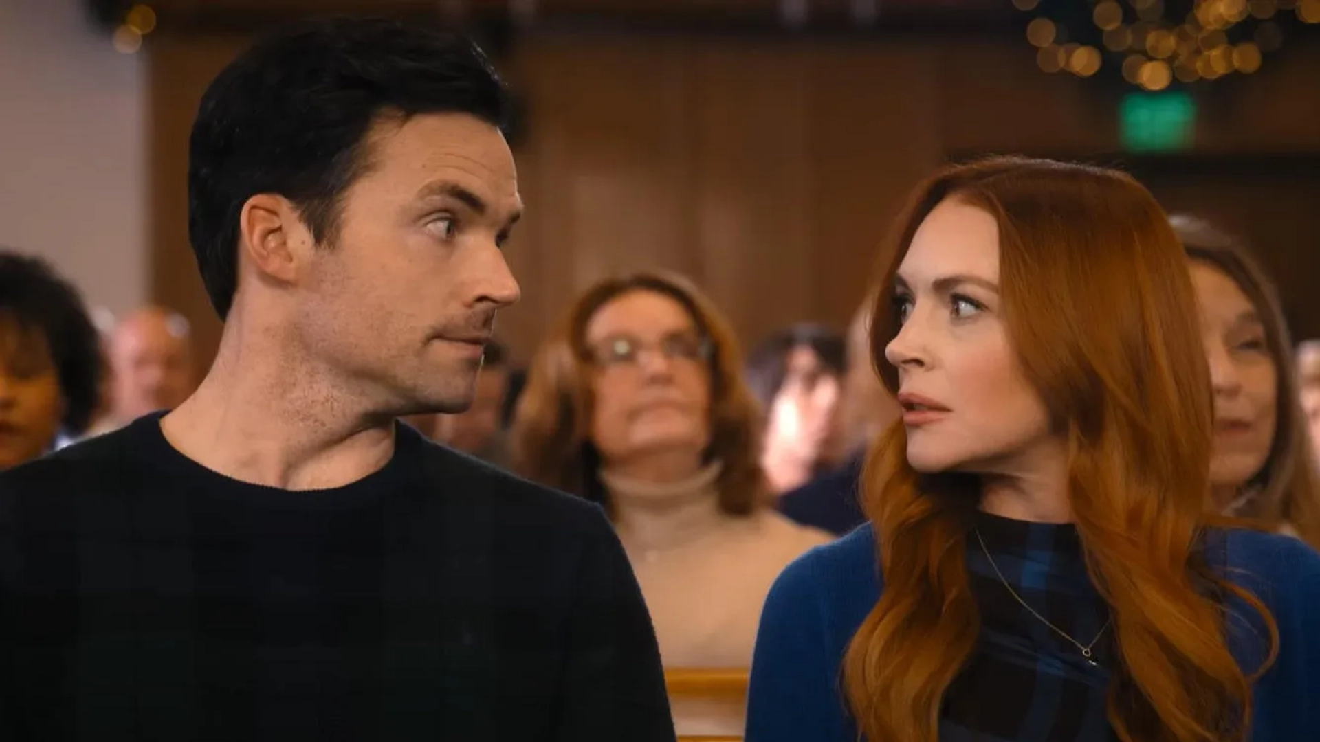 Lindsay Lohan and Ian Harding in Our Little Secret (2024)
