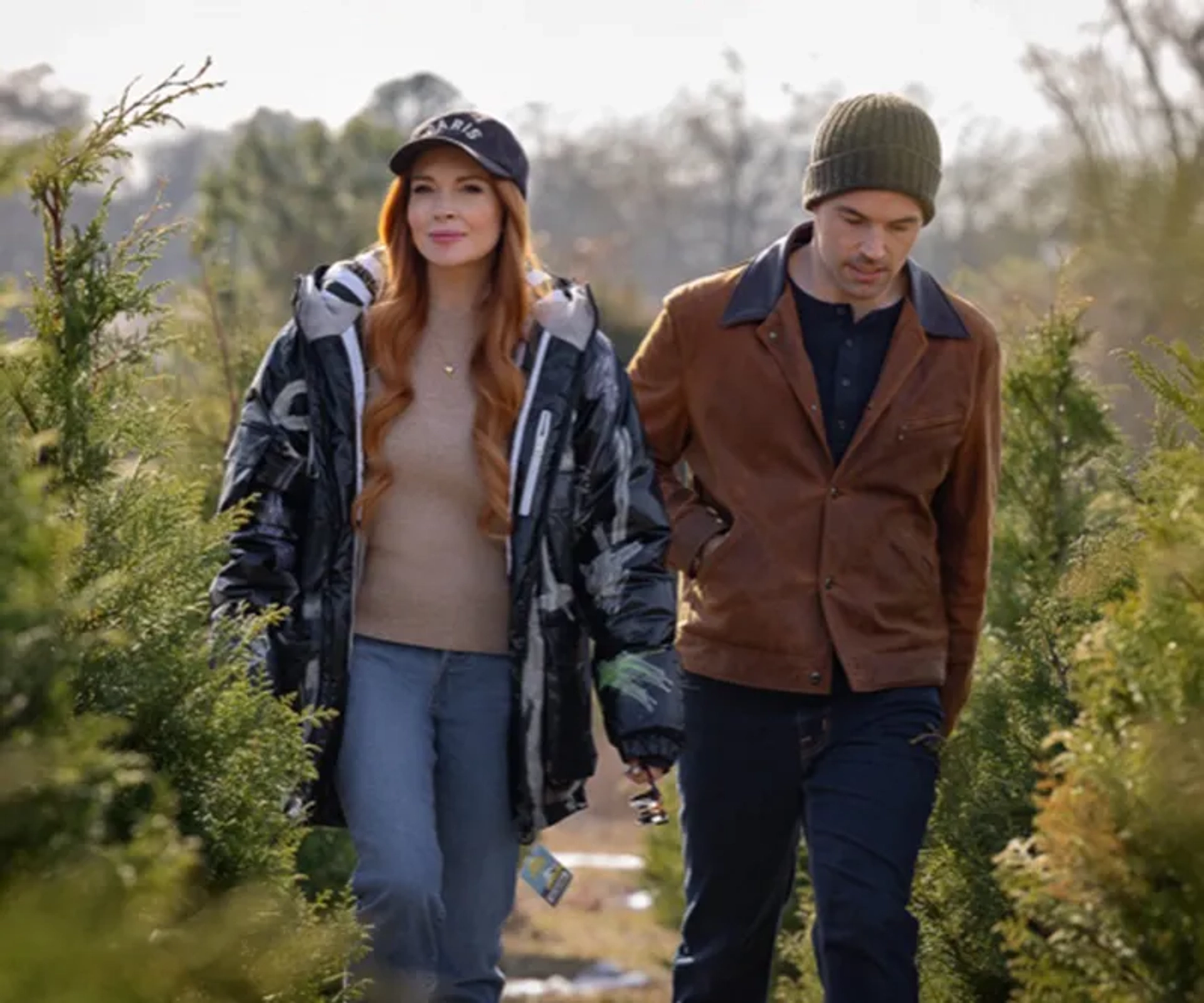 Lindsay Lohan and Ian Harding in Our Little Secret (2024)