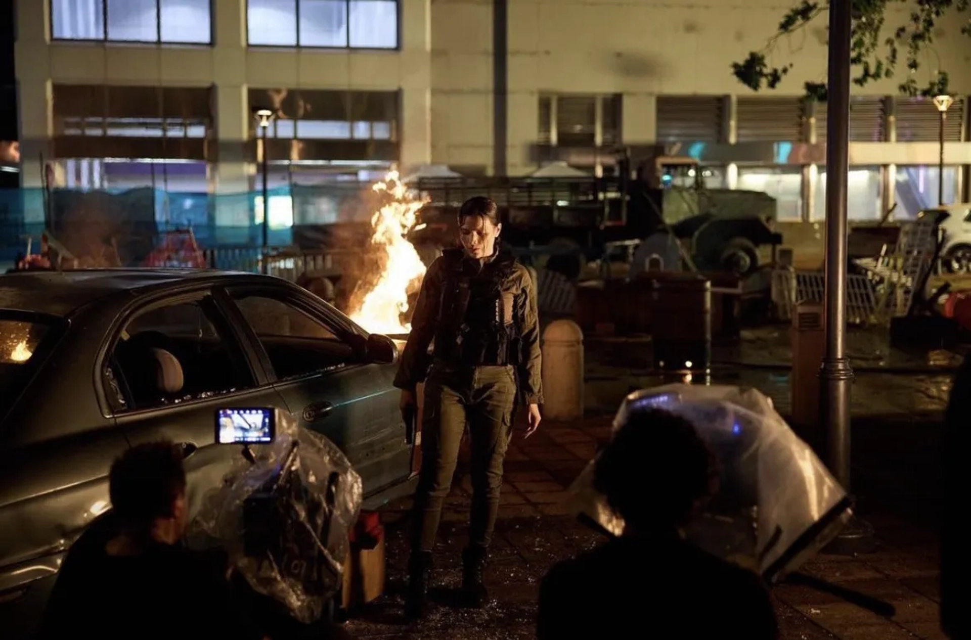 Katrina Law, Brandon Cox, Christian Ramirez-Coll, and Kenneth Rexach in Werewolves (2024)