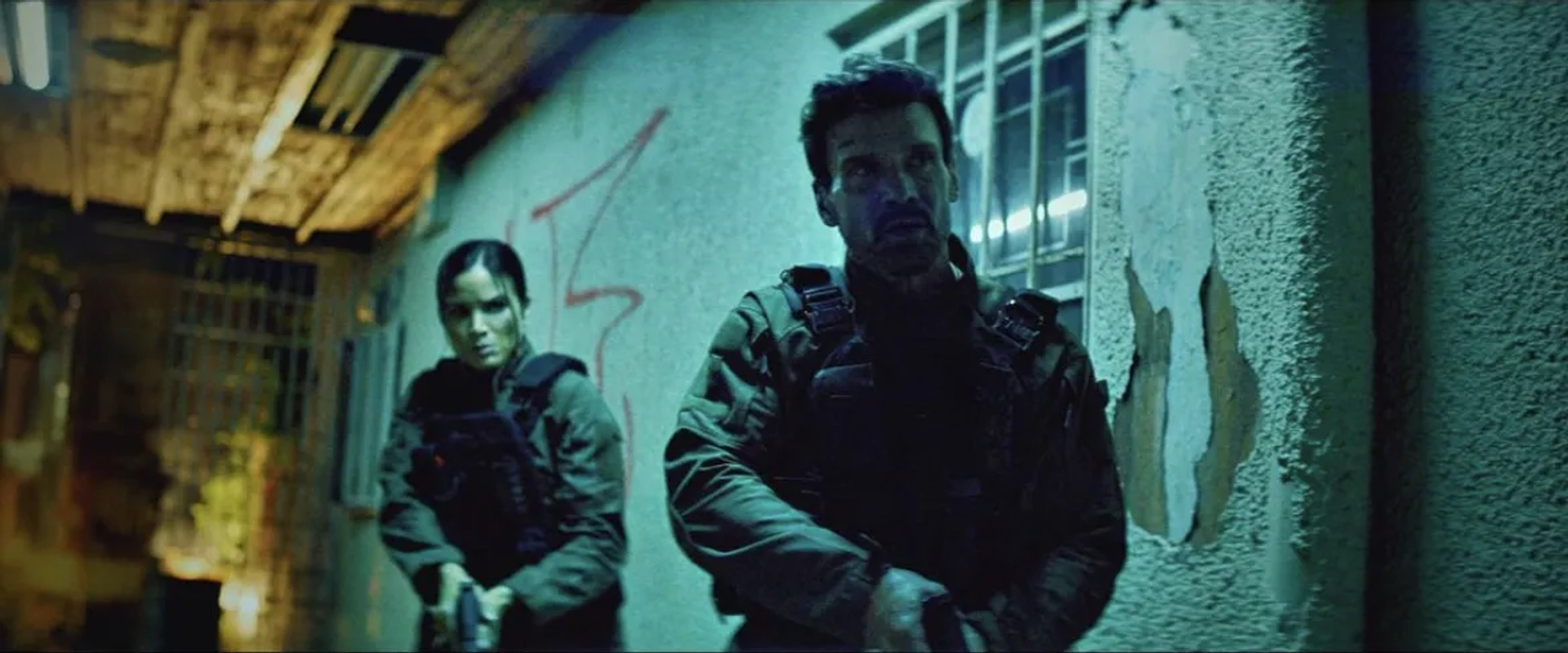 Frank Grillo and Katrina Law in Werewolves (2024)