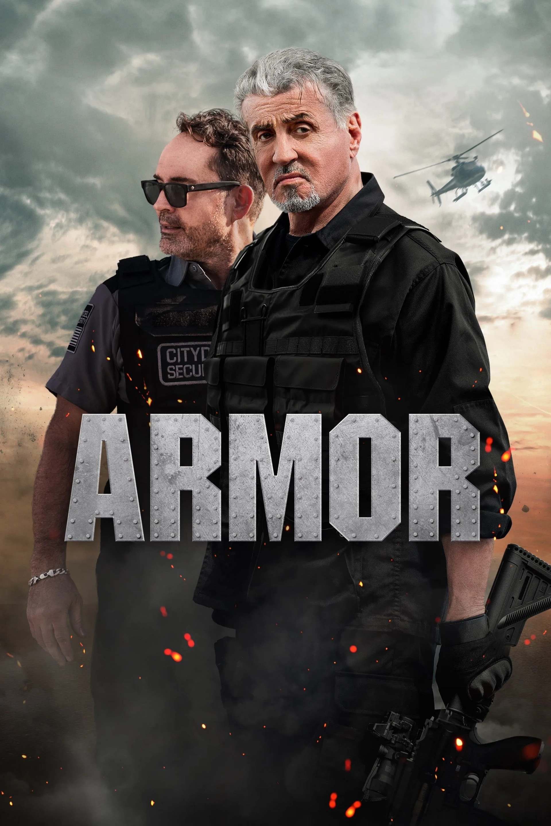 Sylvester Stallone and Jason Patric in Armor (2024)