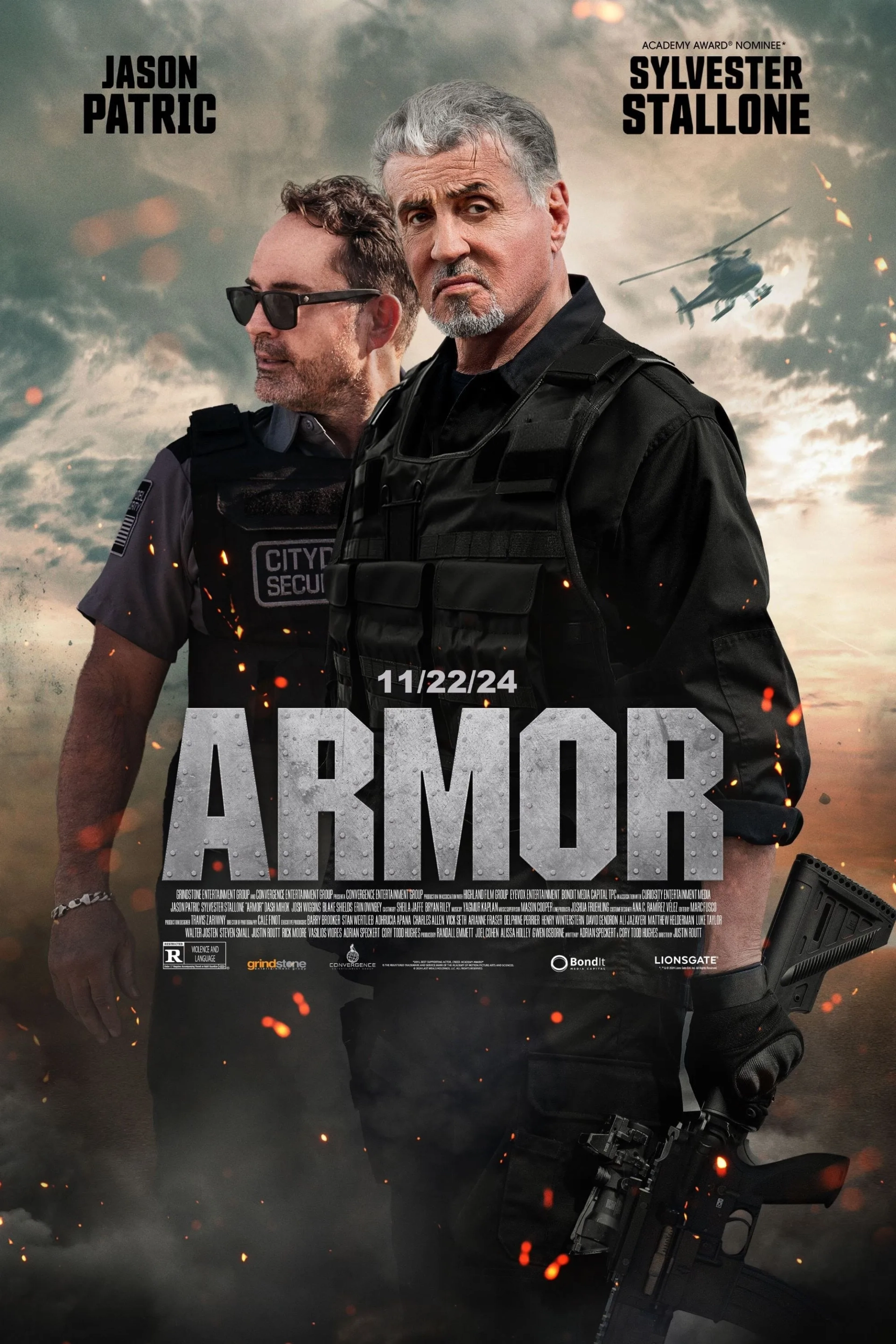 Sylvester Stallone and Jason Patric in Armor (2024)
