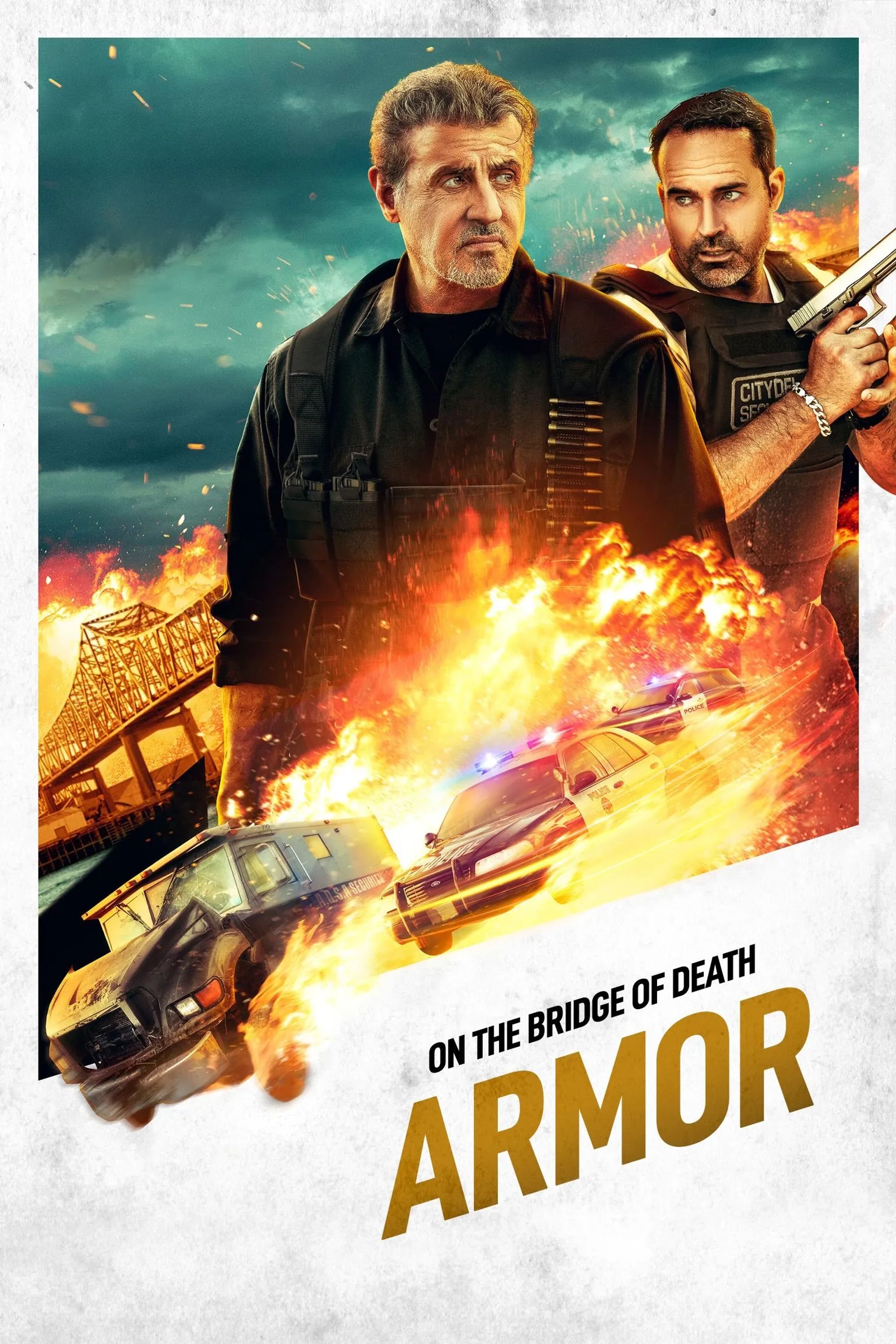 Sylvester Stallone and Jason Patric in Armor (2024)