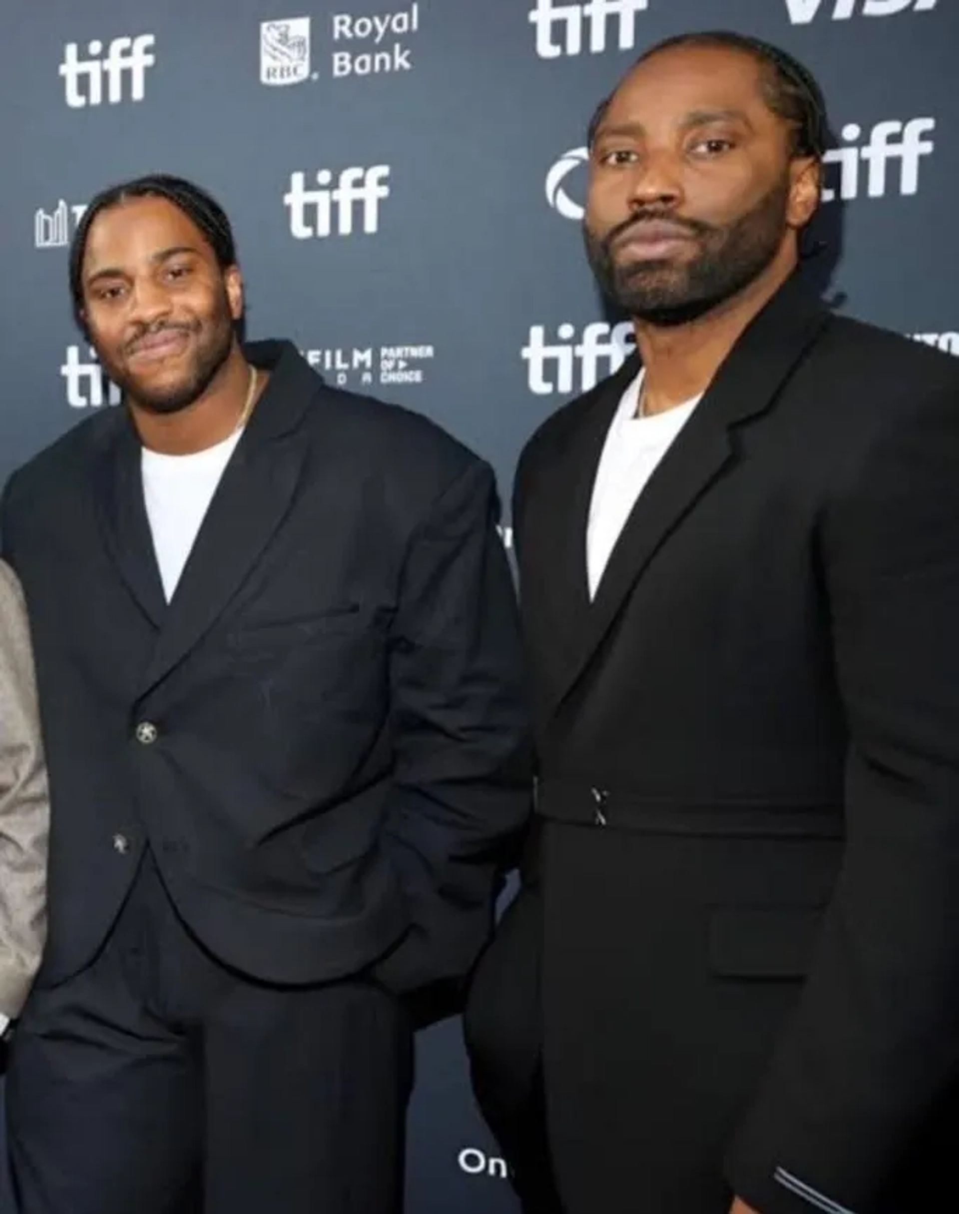 John David Washington and Malcolm Washington at an event for The Piano Lesson (2024)