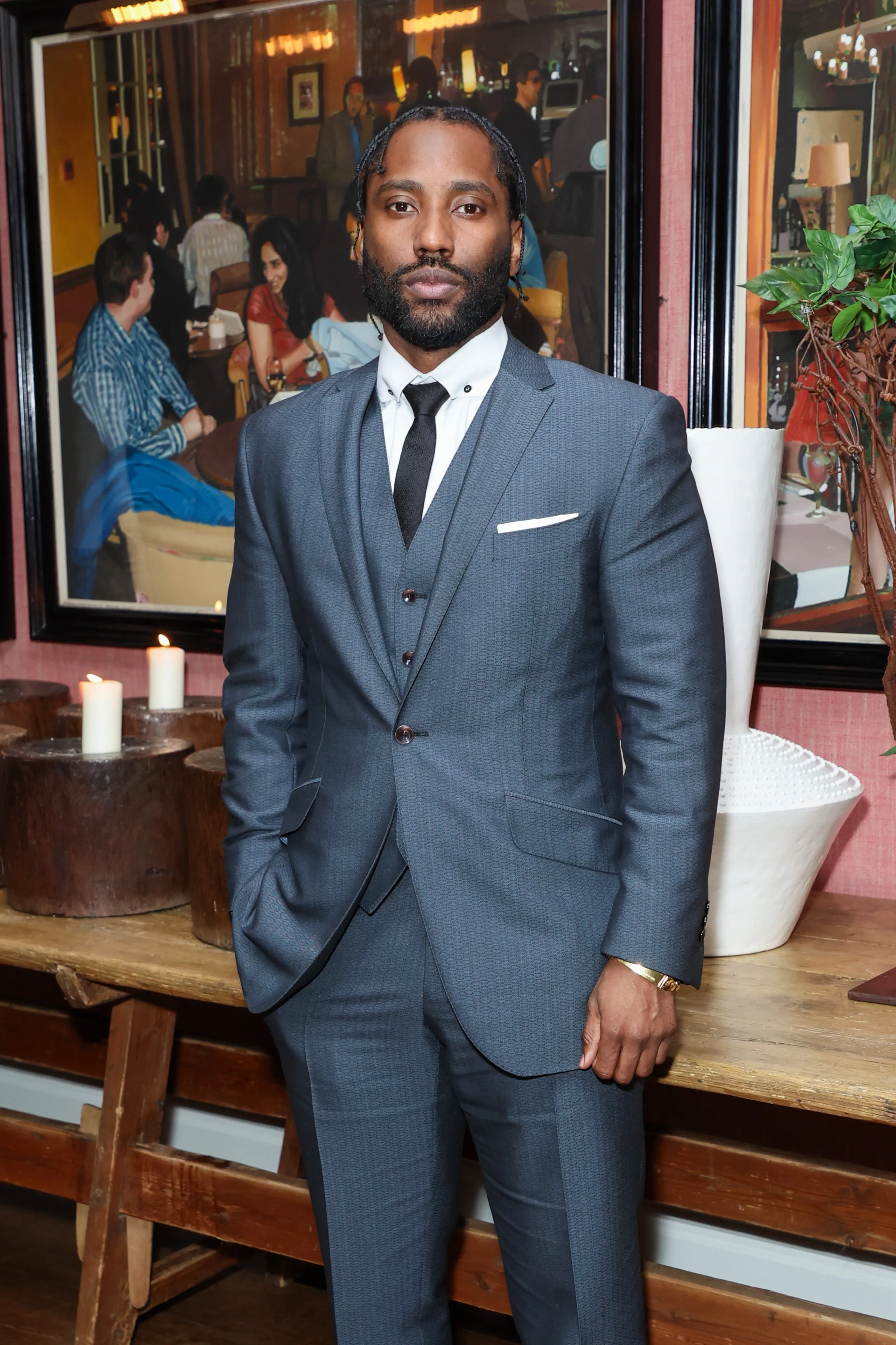 John David Washington at an event for The Piano Lesson (2024)