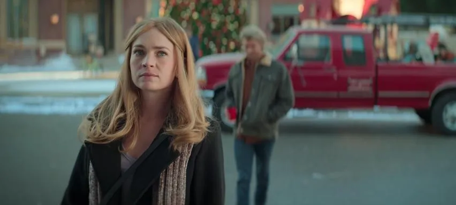 Chad Michael Murray and Britt Robertson in The Merry Gentlemen (2024)