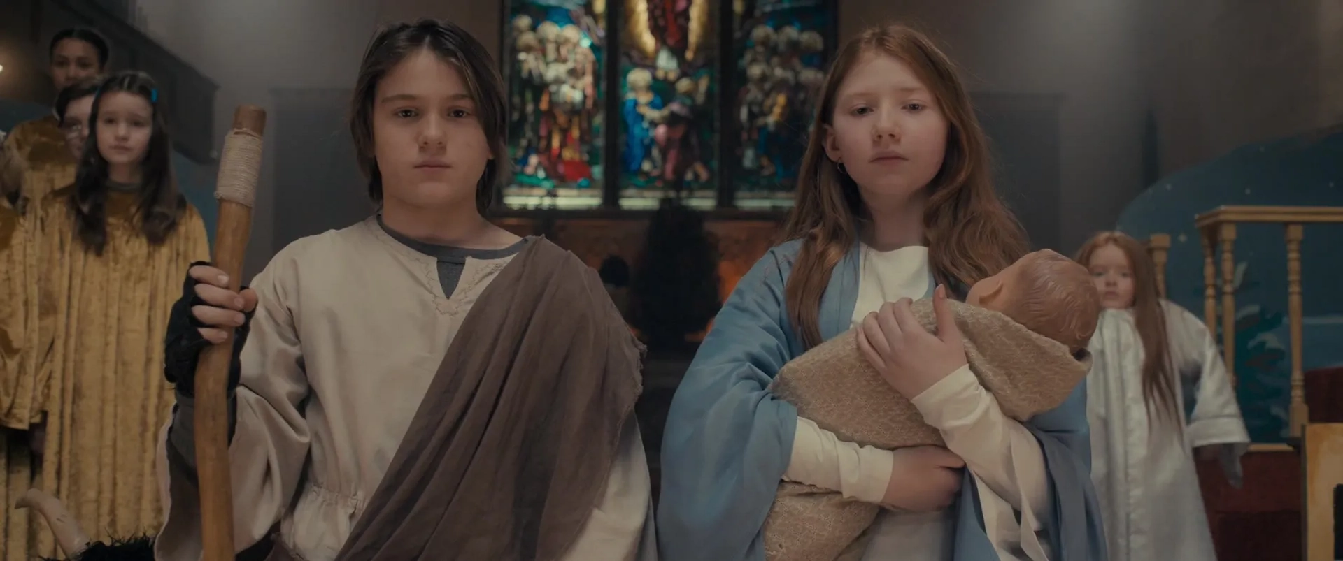 Beatrice Schneider, Molly Belle Wright, Kynlee Heiman, and Mason D Nelligan in The Best Christmas Pageant Ever (2024)