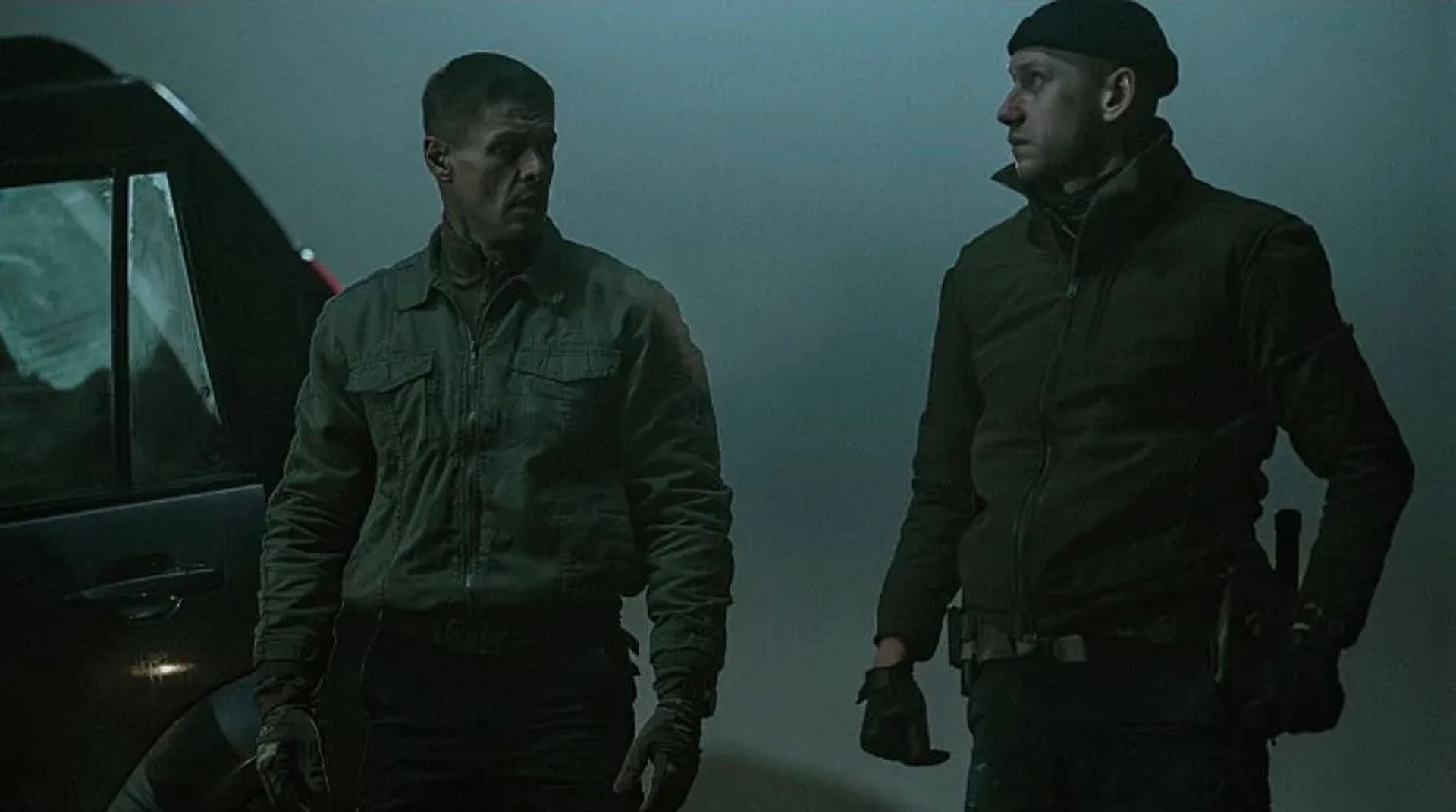 Sergej Onopko and Oleksandr Rudynskyy in The Agency (2024)