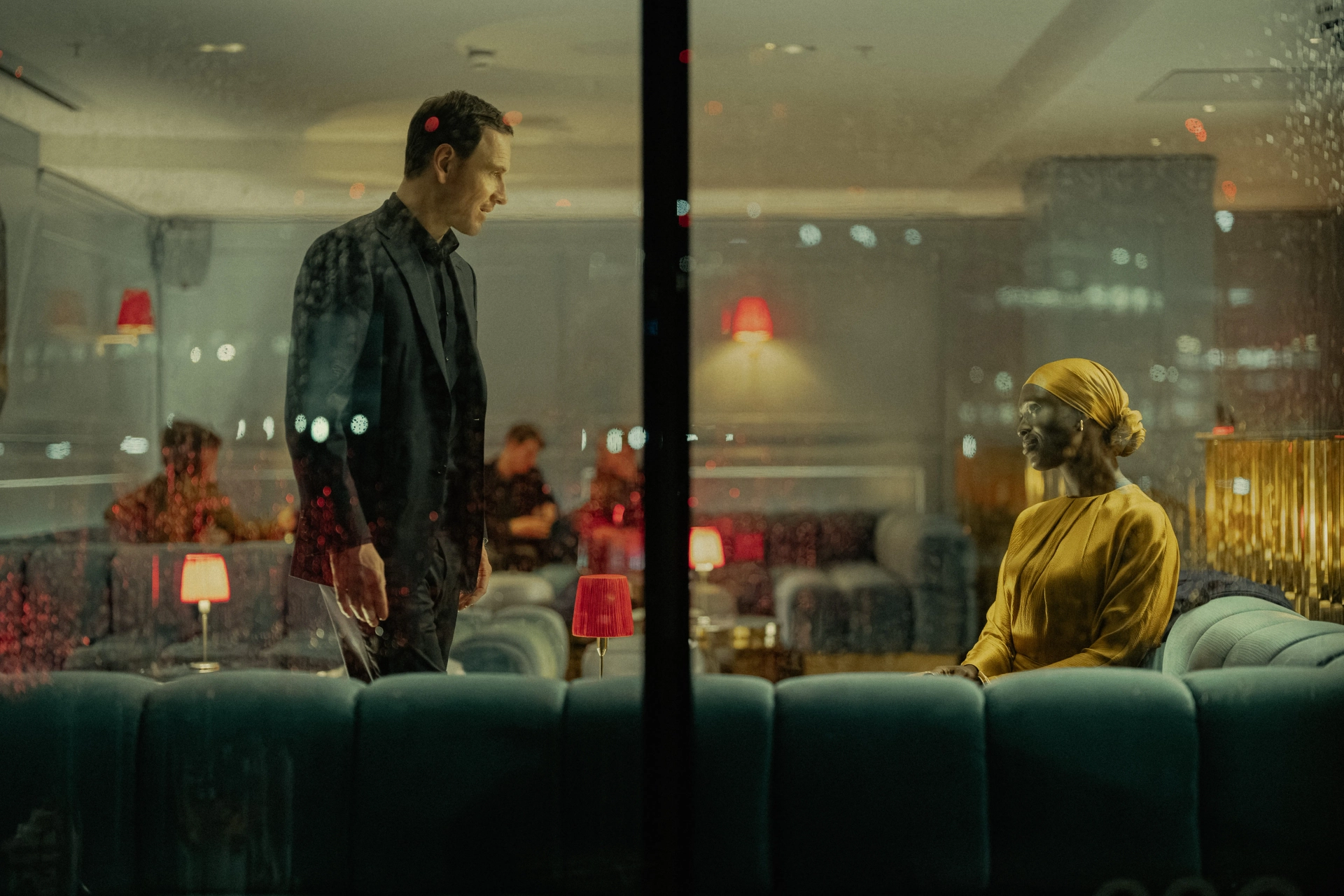 Michael Fassbender and Jodie Turner-Smith in The Agency (2024)