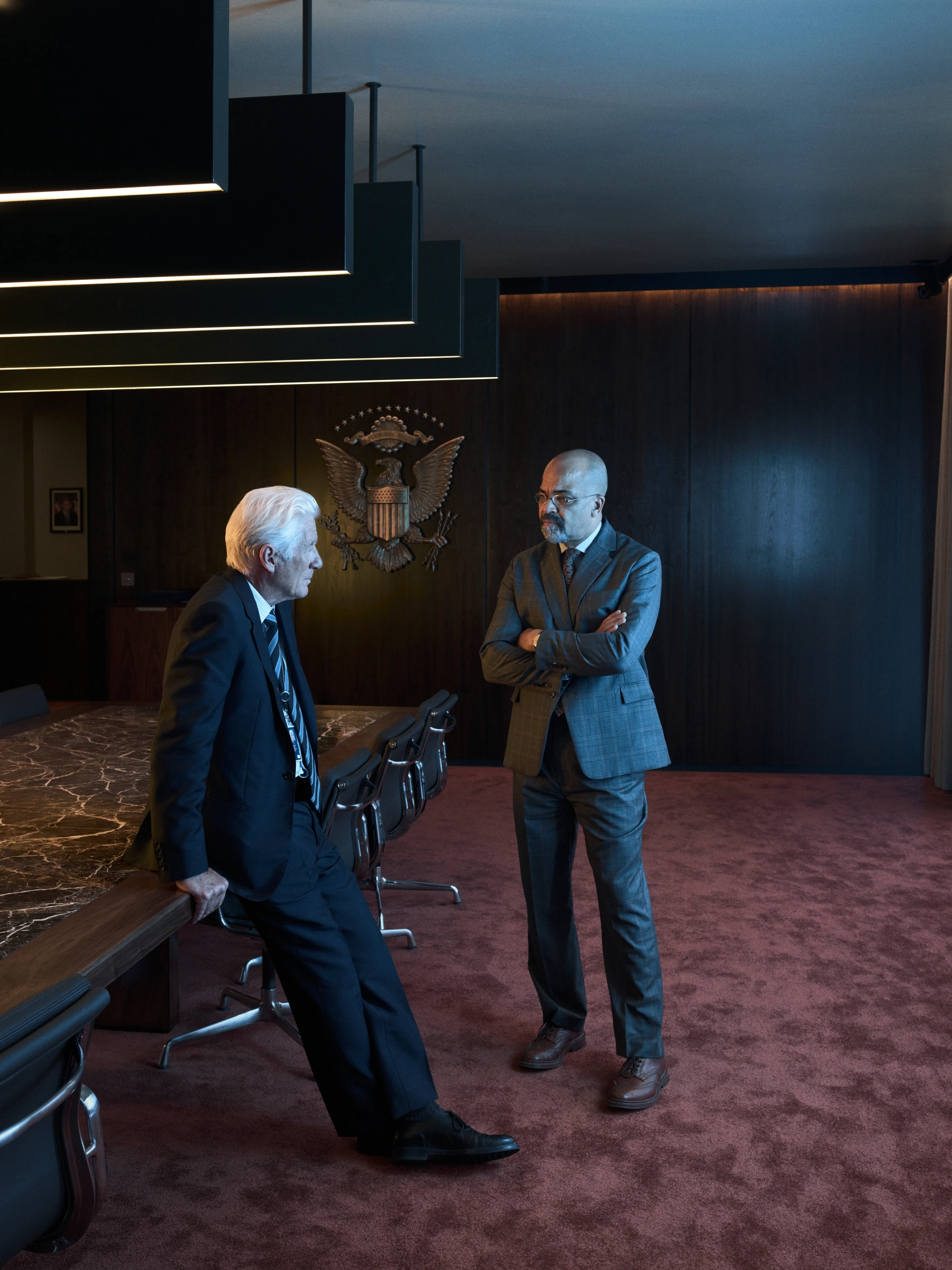 Richard Gere and Jeffrey Wright in The Agency (2024)