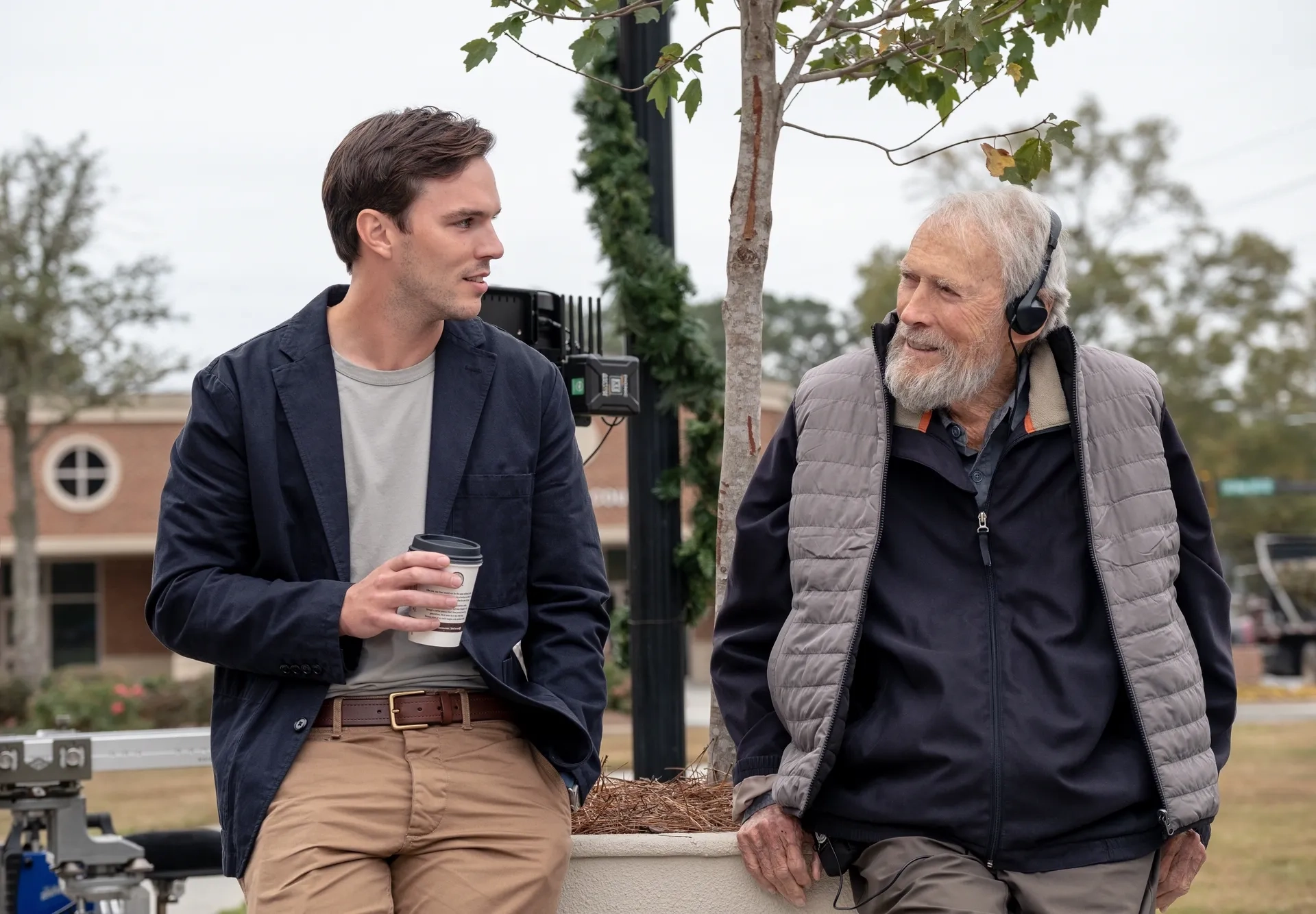 Clint Eastwood and Nicholas Hoult in Juror #2 (2024)