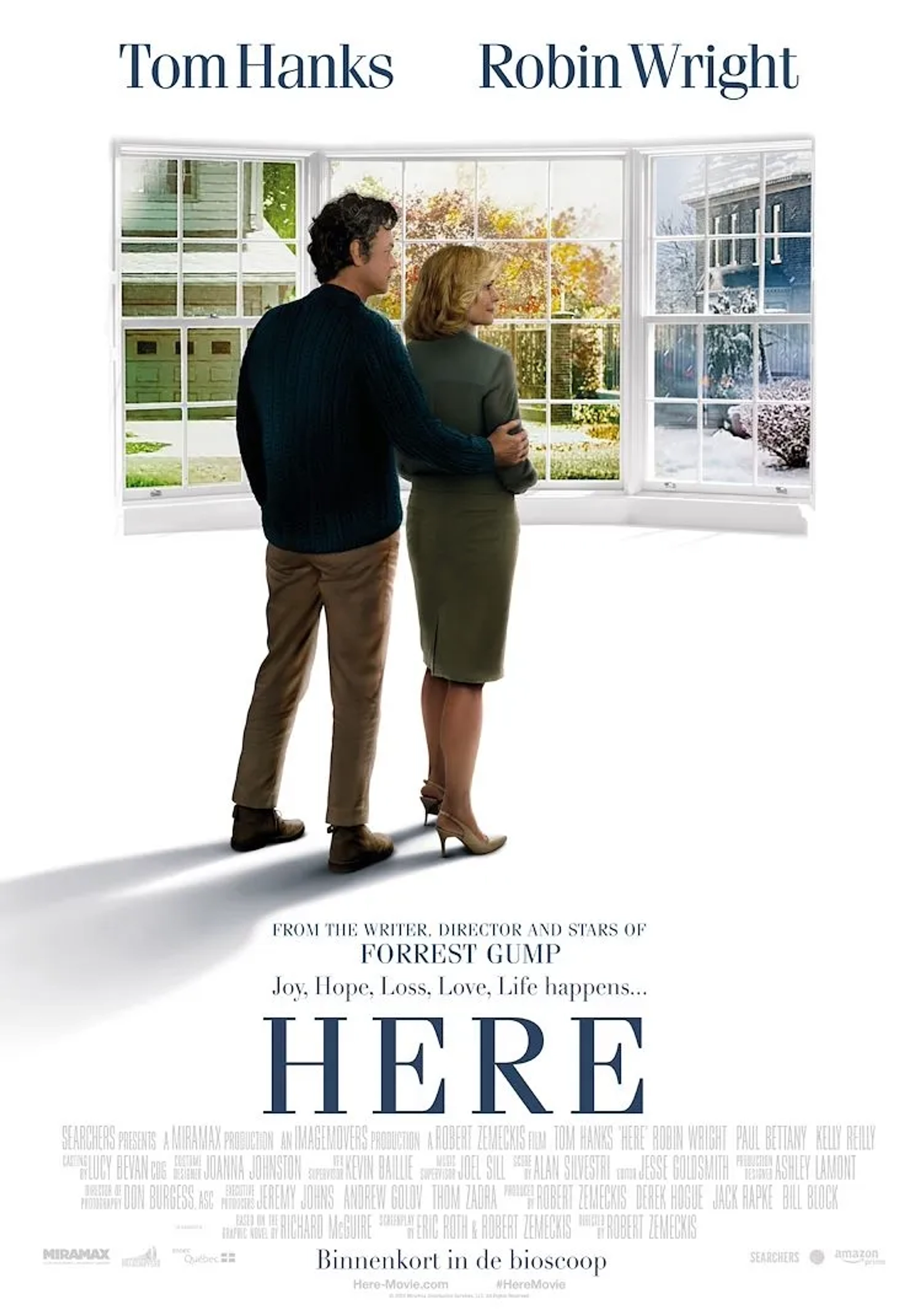 Tom Hanks and Robin Wright in Here (2024)
