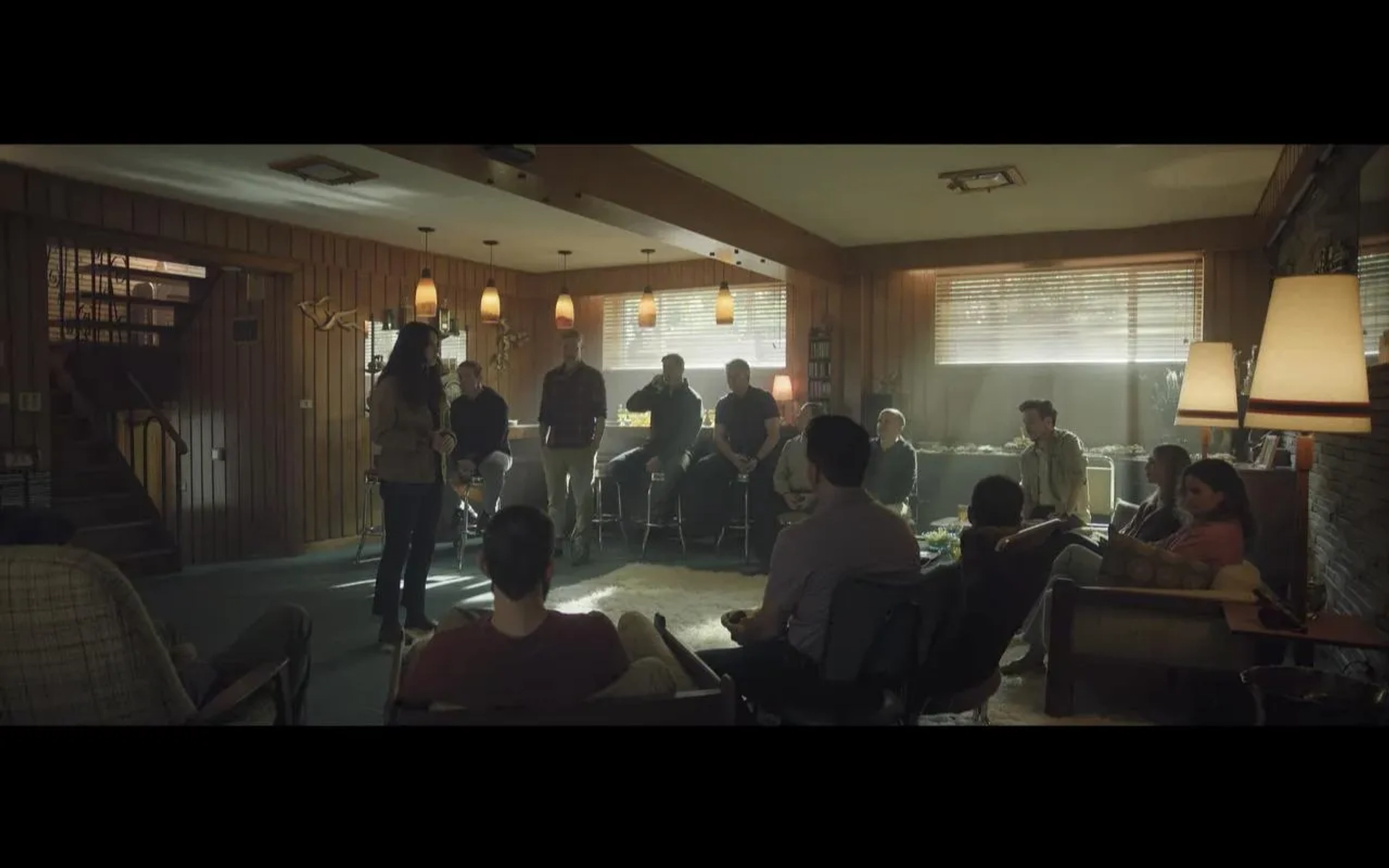Joe Bostick, Steve Byers, Chris Owens, Michael Crawford, Madison Cipparone, Dave Walpole, and Tamsin Topolski in The Madness (2024)