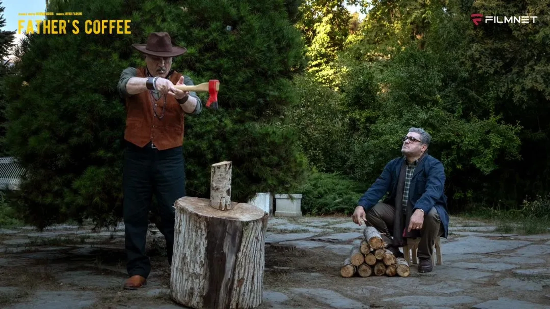 Mehran Modiri and Sam Derakhshani in Father's Coffee (2024)