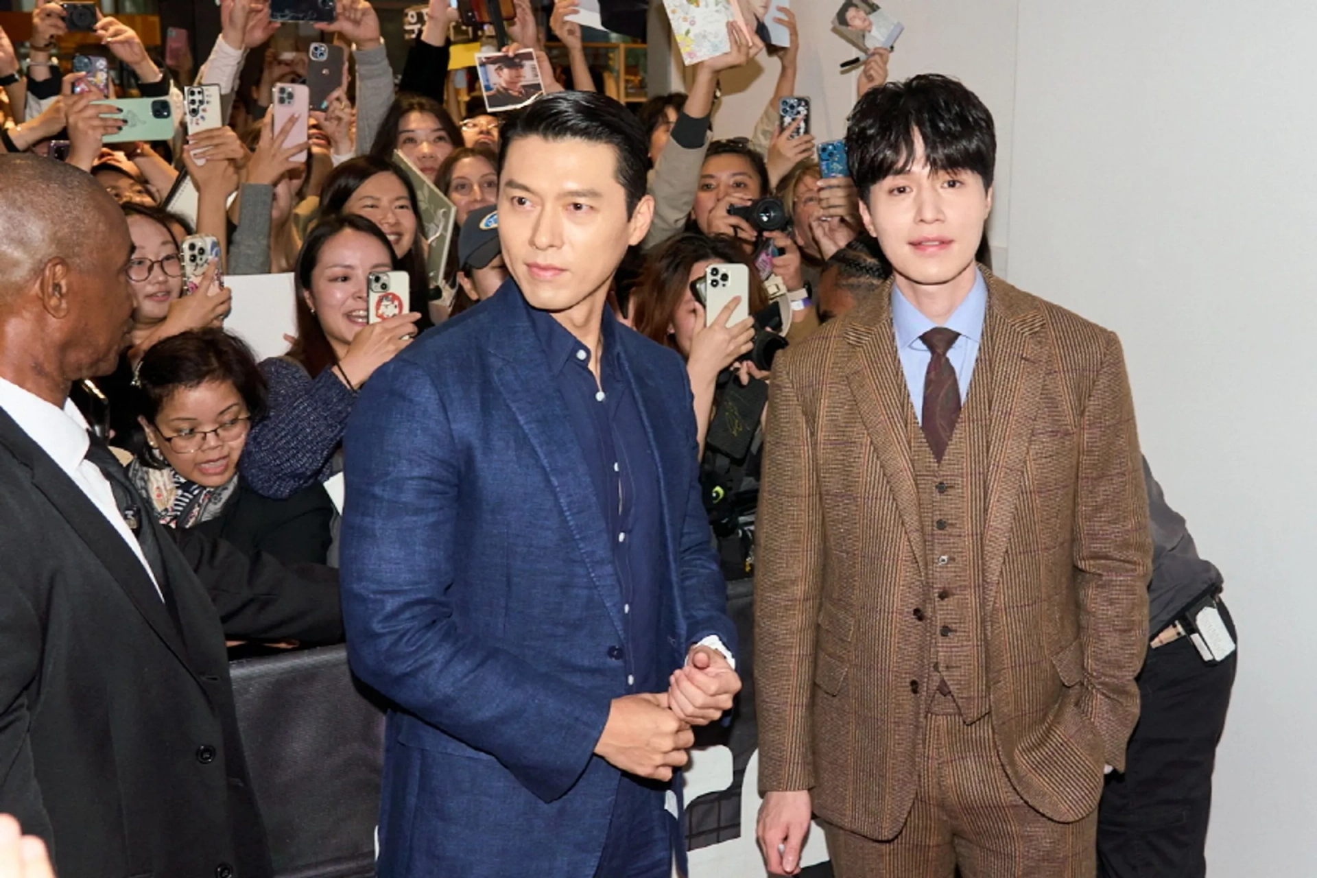 Hyun Bin and Lee Dong-wook at an event for Harbin (2024)