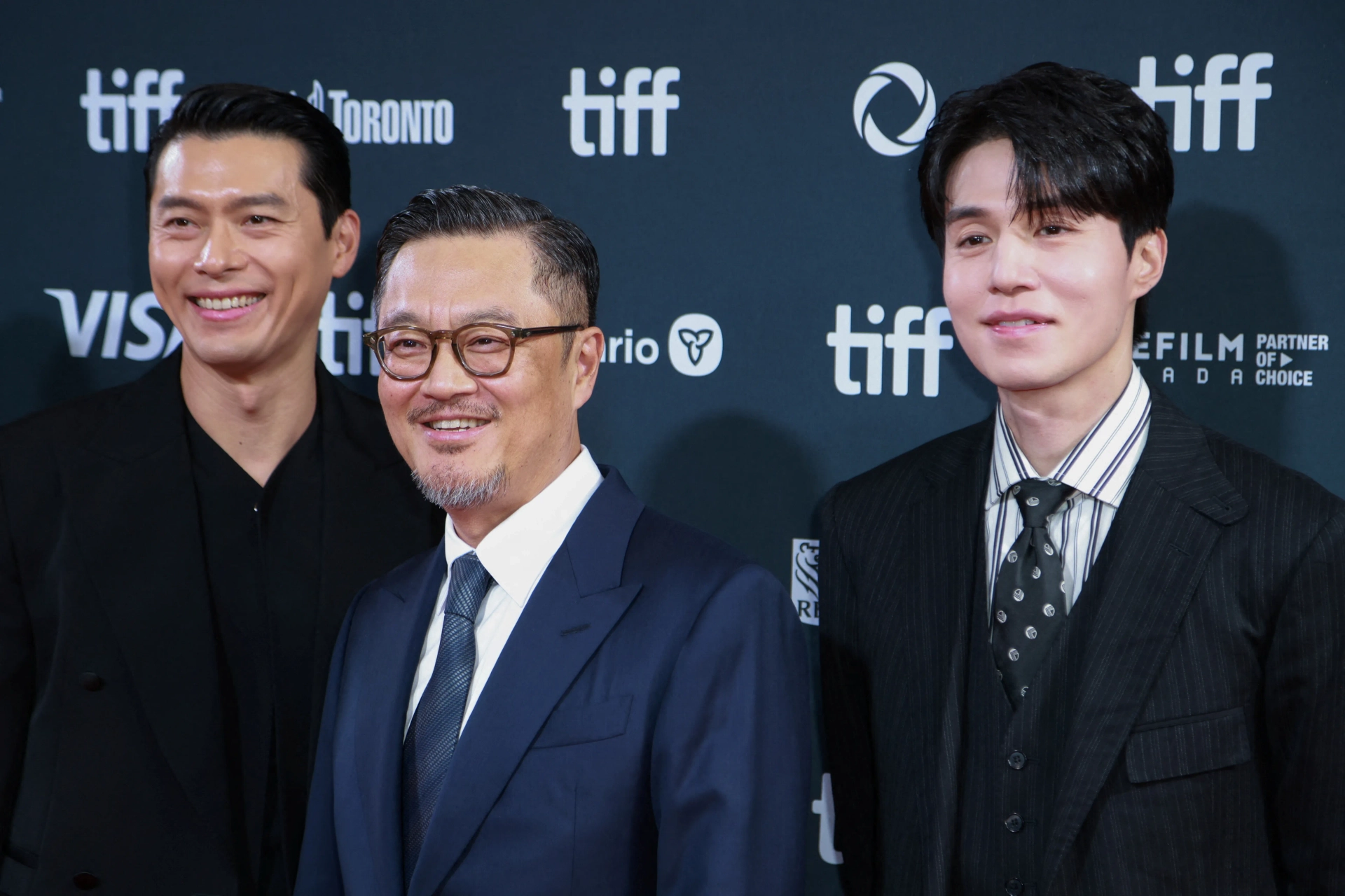 Hyun Bin and Lee Dong-wook at an event for Harbin (2024)