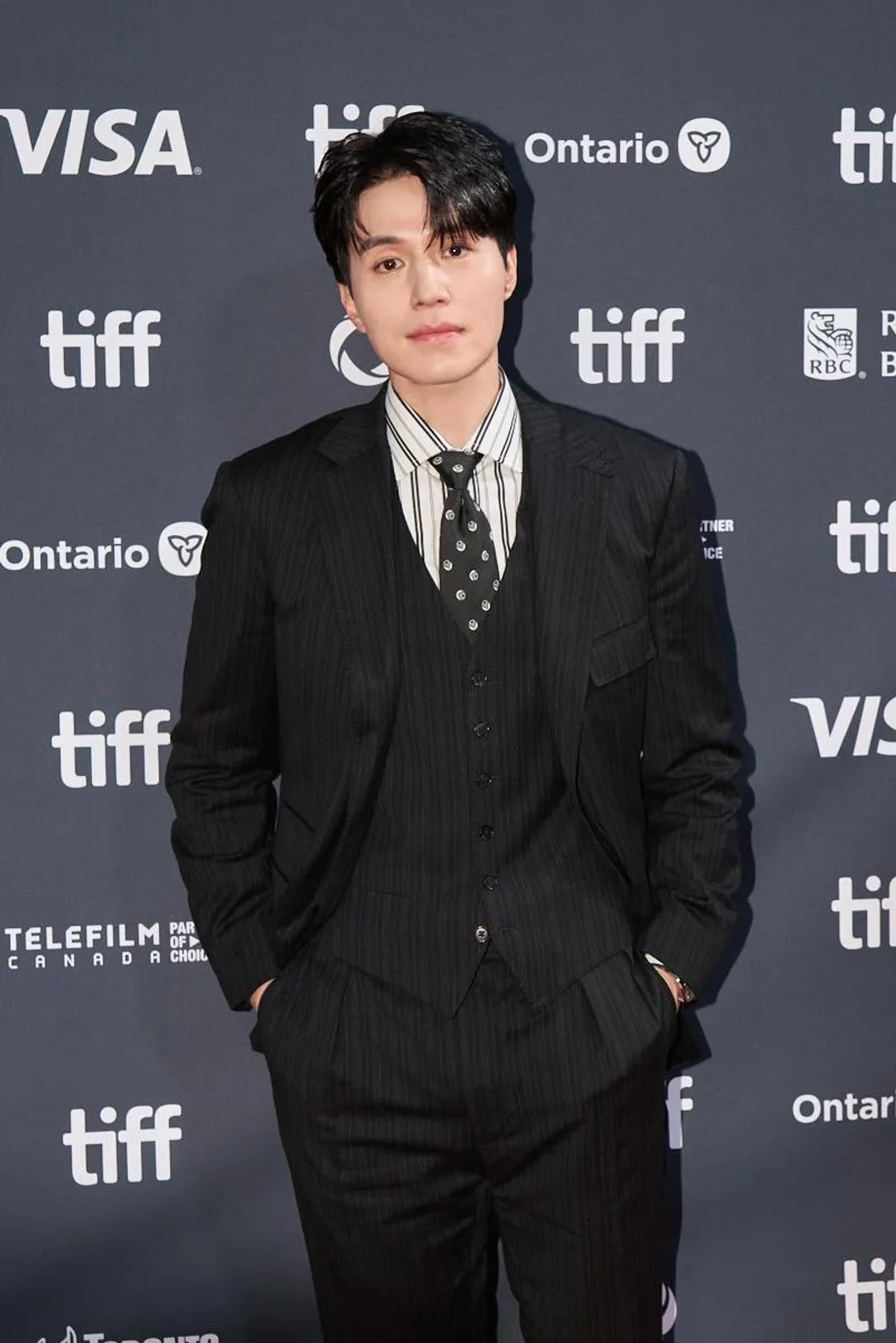 Hyun Bin at an event for Harbin (2024)