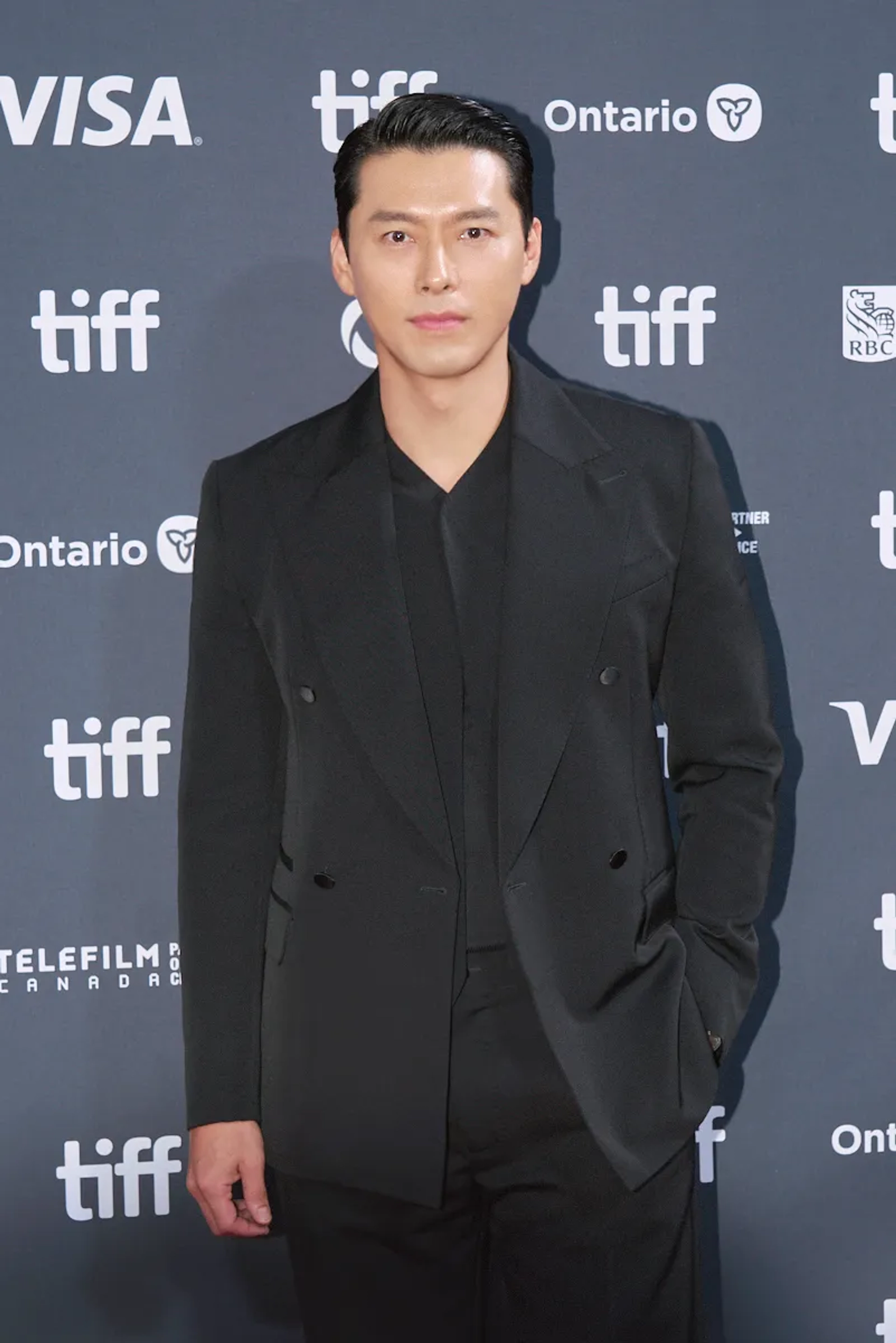 Hyun Bin at an event for Harbin (2024)