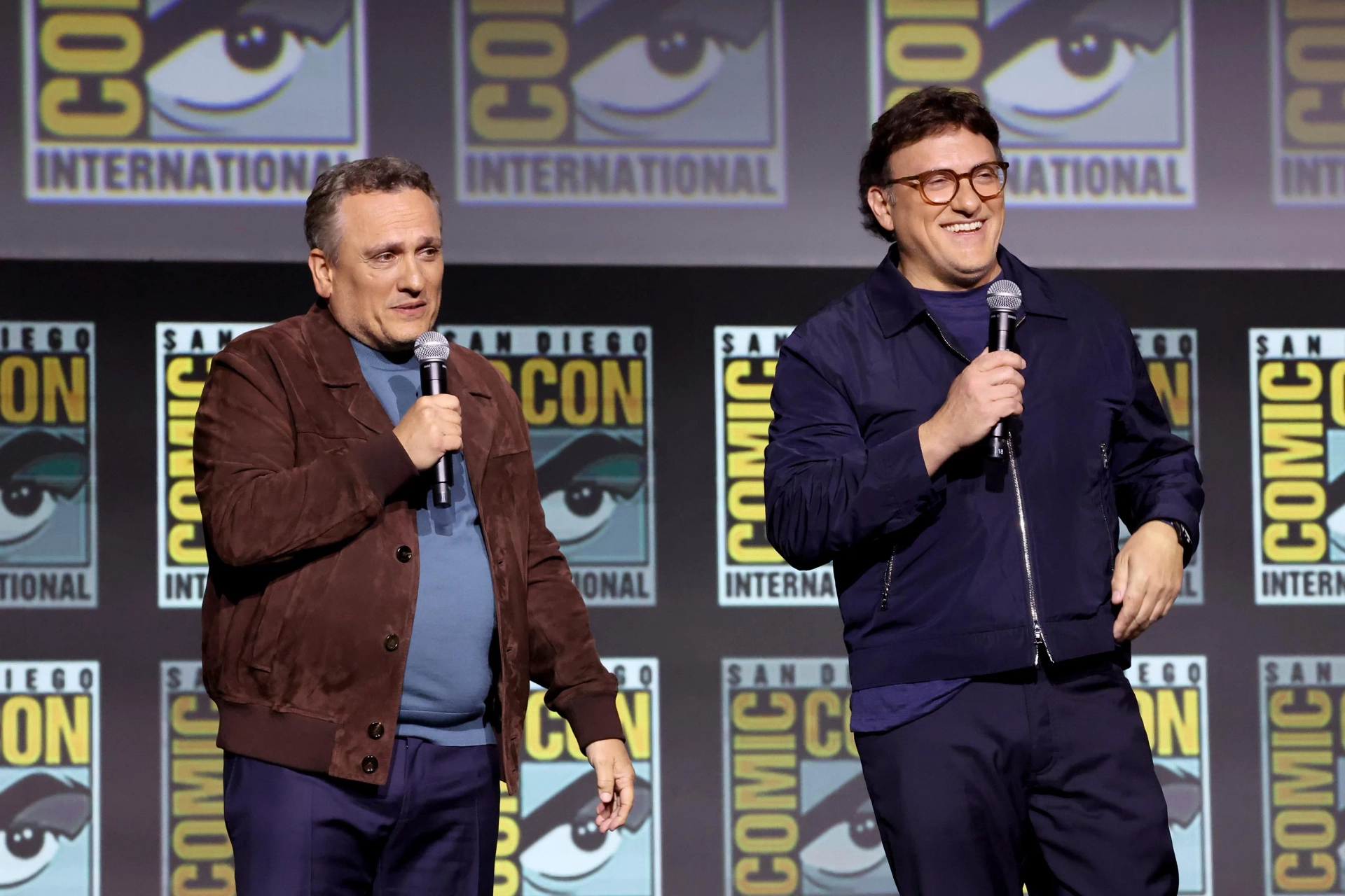 Anthony Russo and Joe Russo at an event for Avengers: Doomsday (2026)