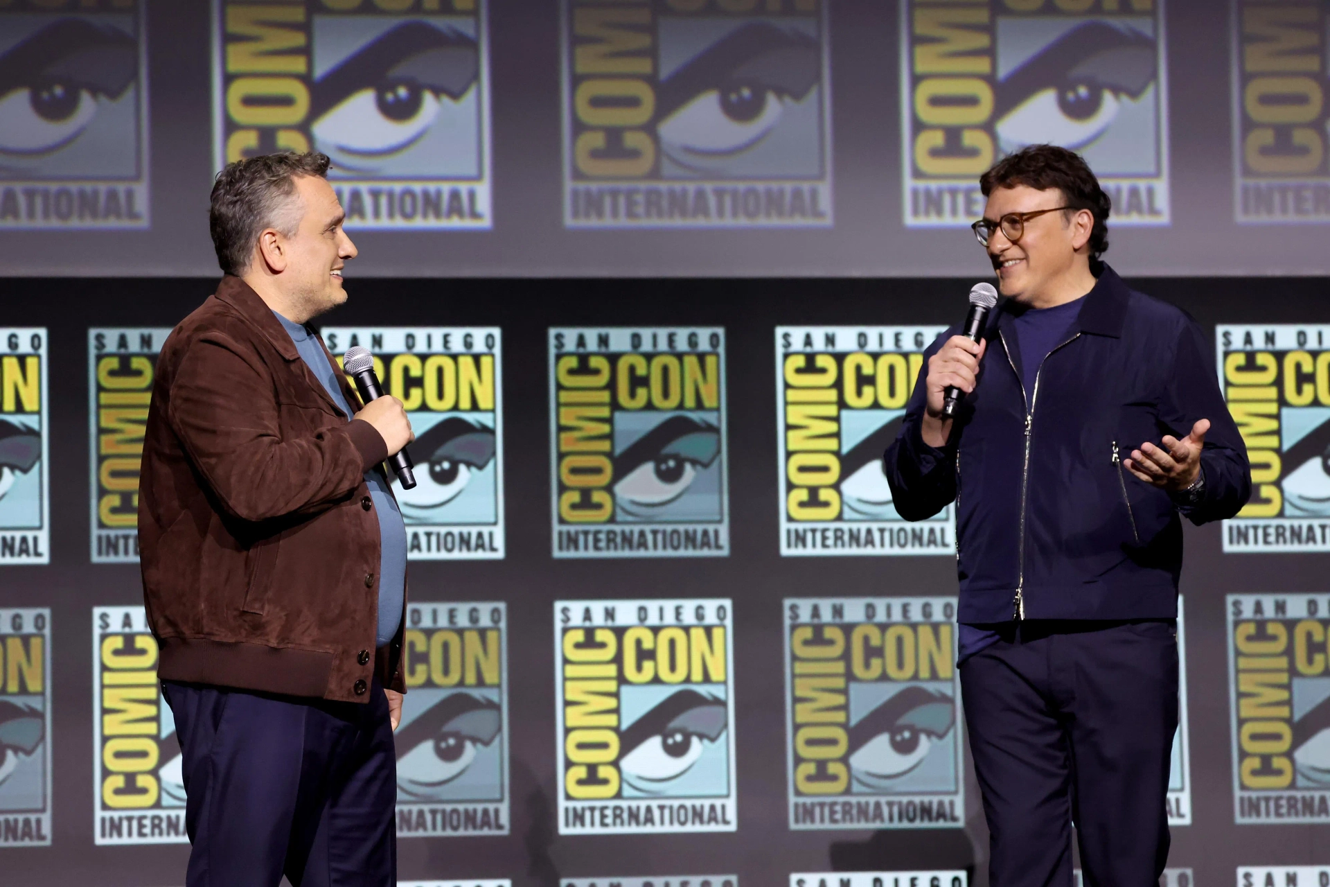 Anthony Russo and Joe Russo at an event for Avengers: Doomsday (2026)