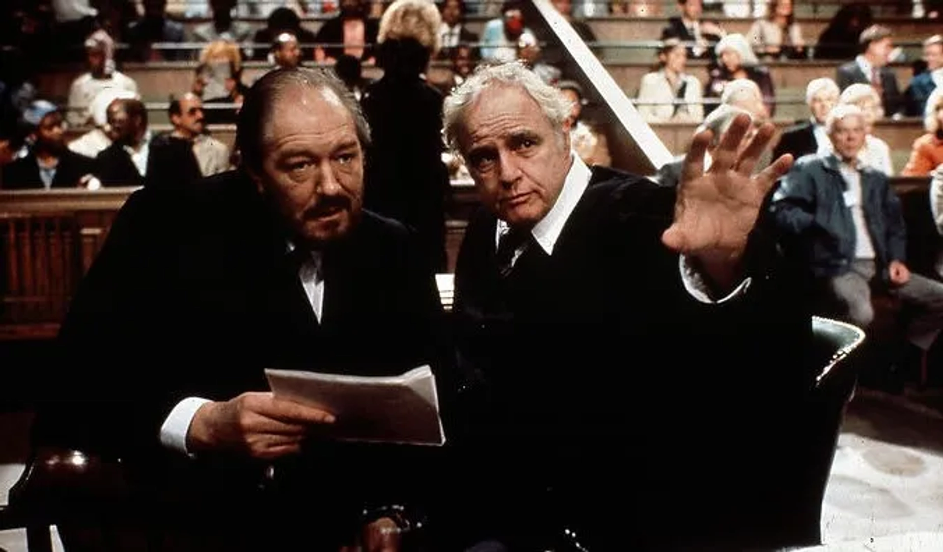 Marlon Brando and Michael Gambon in A Dry White Season (1989)