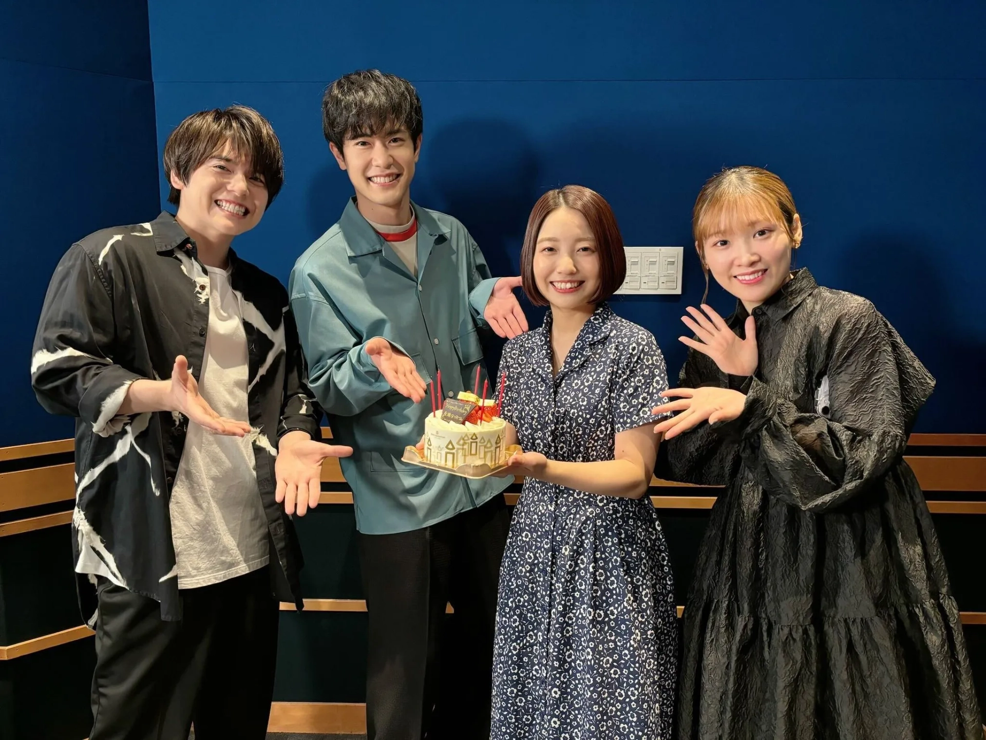 Natsumi Haruse, Yuma Uchida, Kana Ichinose, and Takeo Otsuka at an event for Medalist (2025)