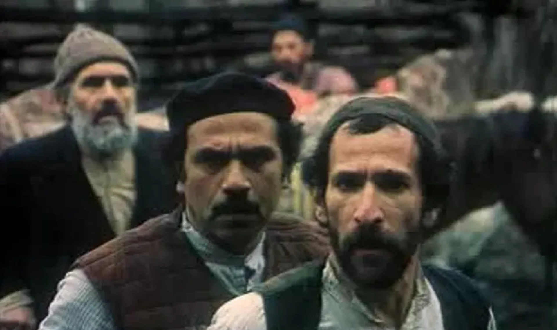 Firouz Behjat Mohammadi, Hossein Mahjoub, and Ataollah Zahed in The Mare (1986)