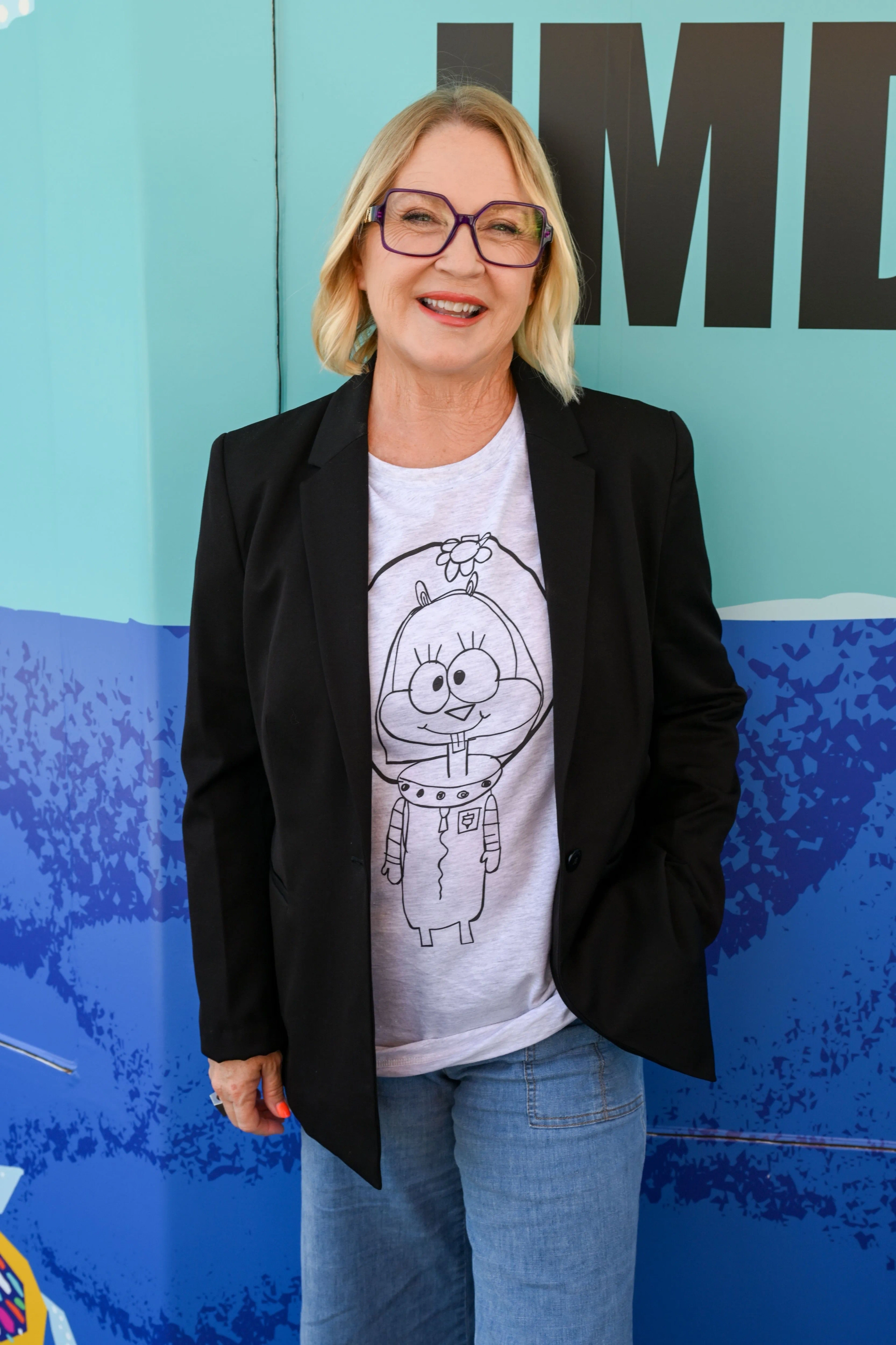 Carolyn Lawrence at an event for The SpongeBob Movie: Search for Squarepants (2025)