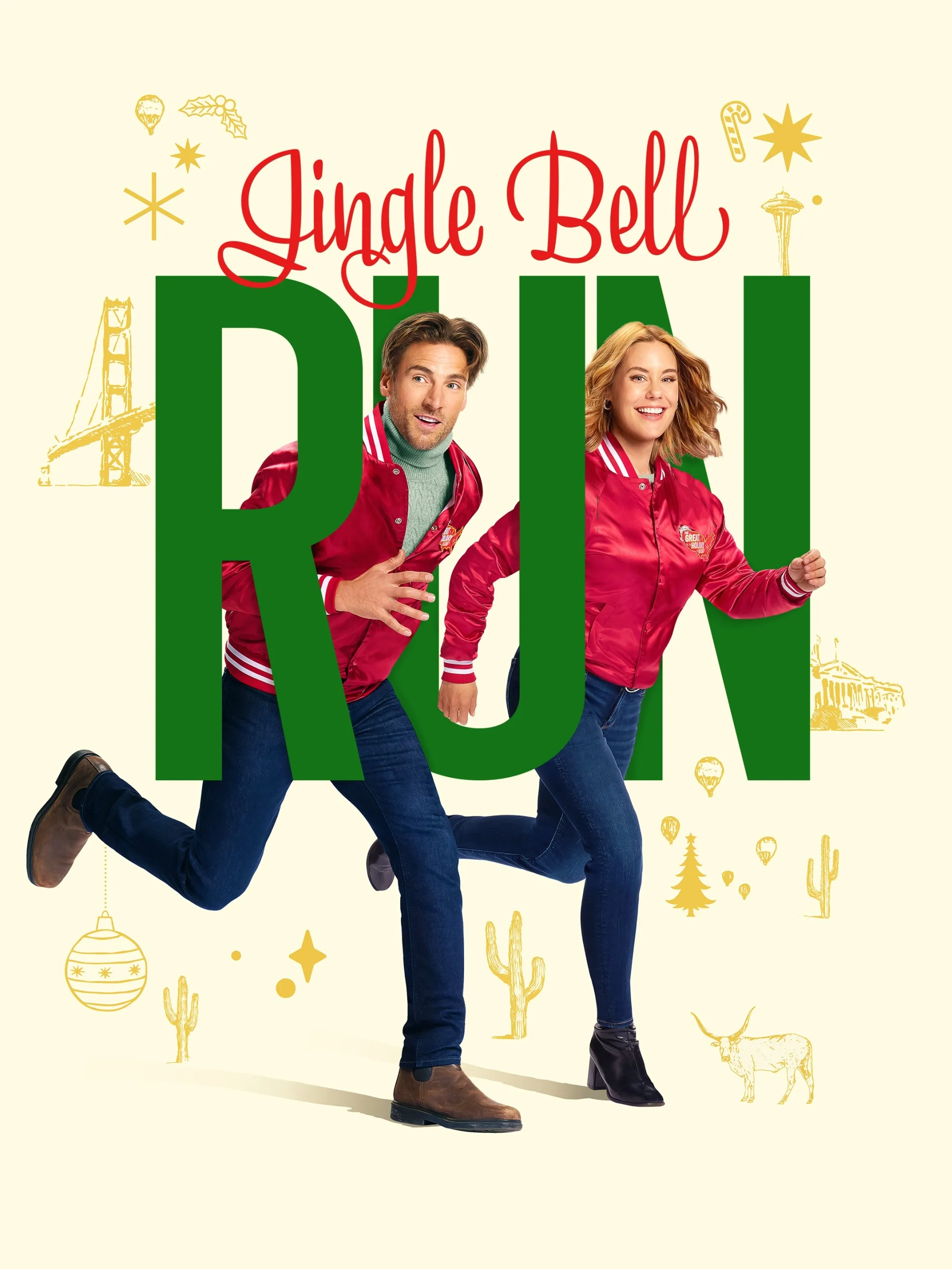 Ashley Williams and Andrew W. Walker in Jingle Bell Run (2024)