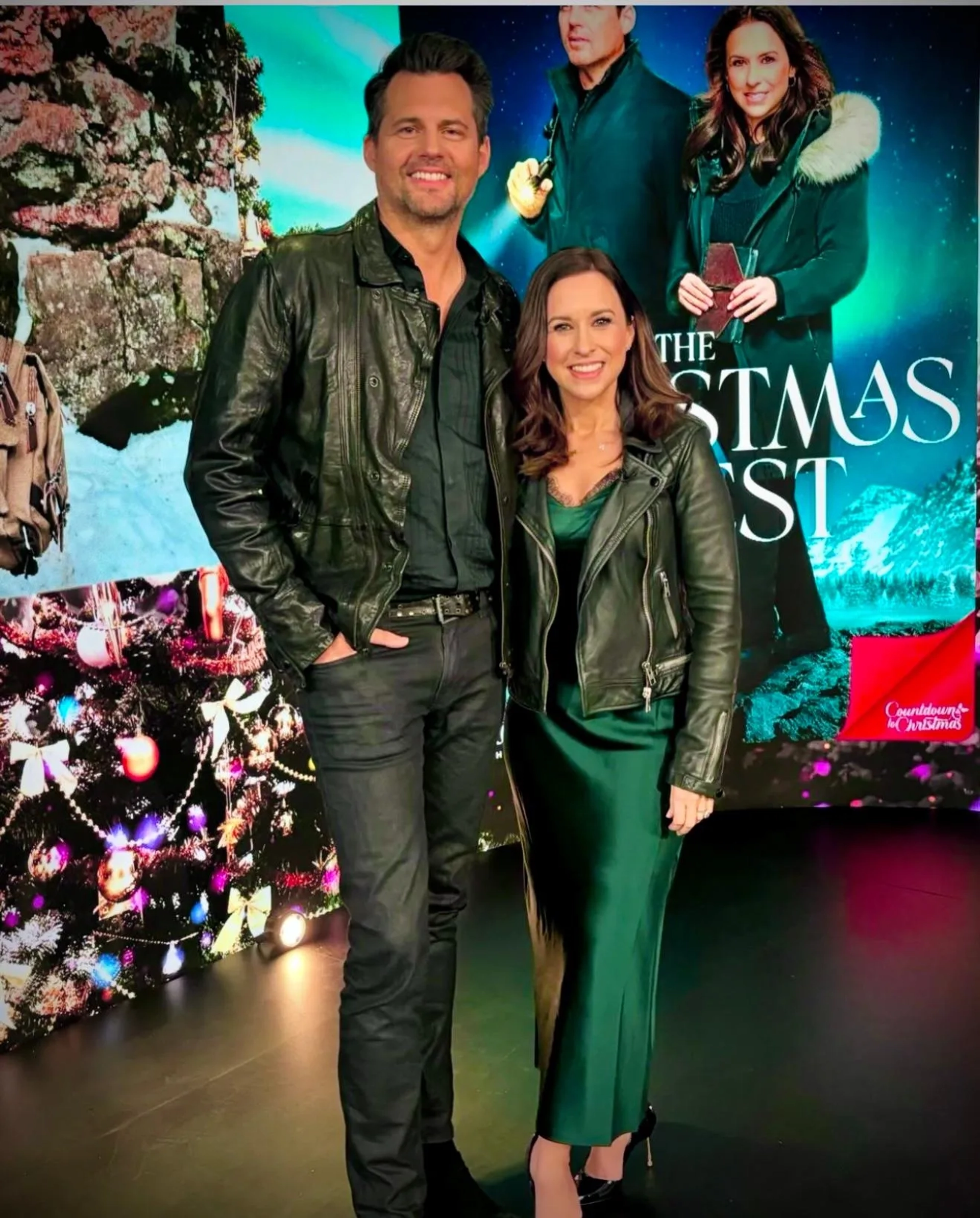 Lacey Chabert and Kristoffer Polaha in The Christmas Quest (2024)