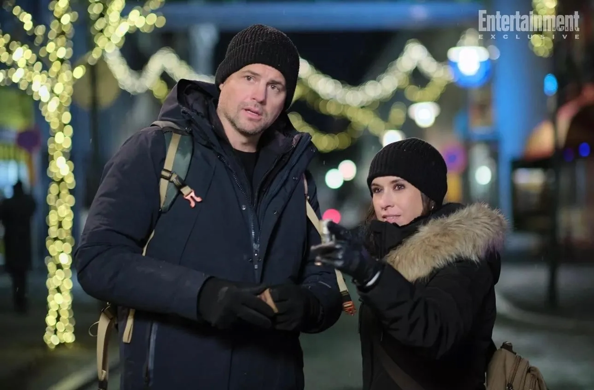 Lacey Chabert and Kristoffer Polaha in The Christmas Quest (2024)