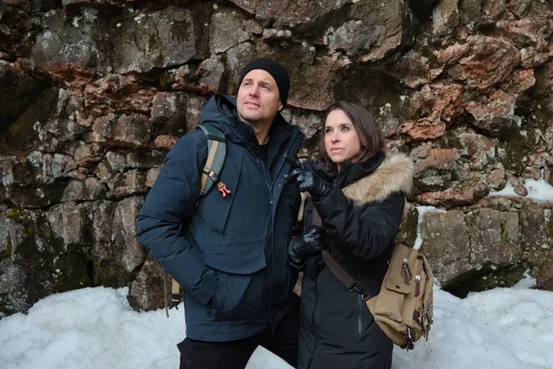 Lacey Chabert and Kristoffer Polaha in The Christmas Quest (2024)