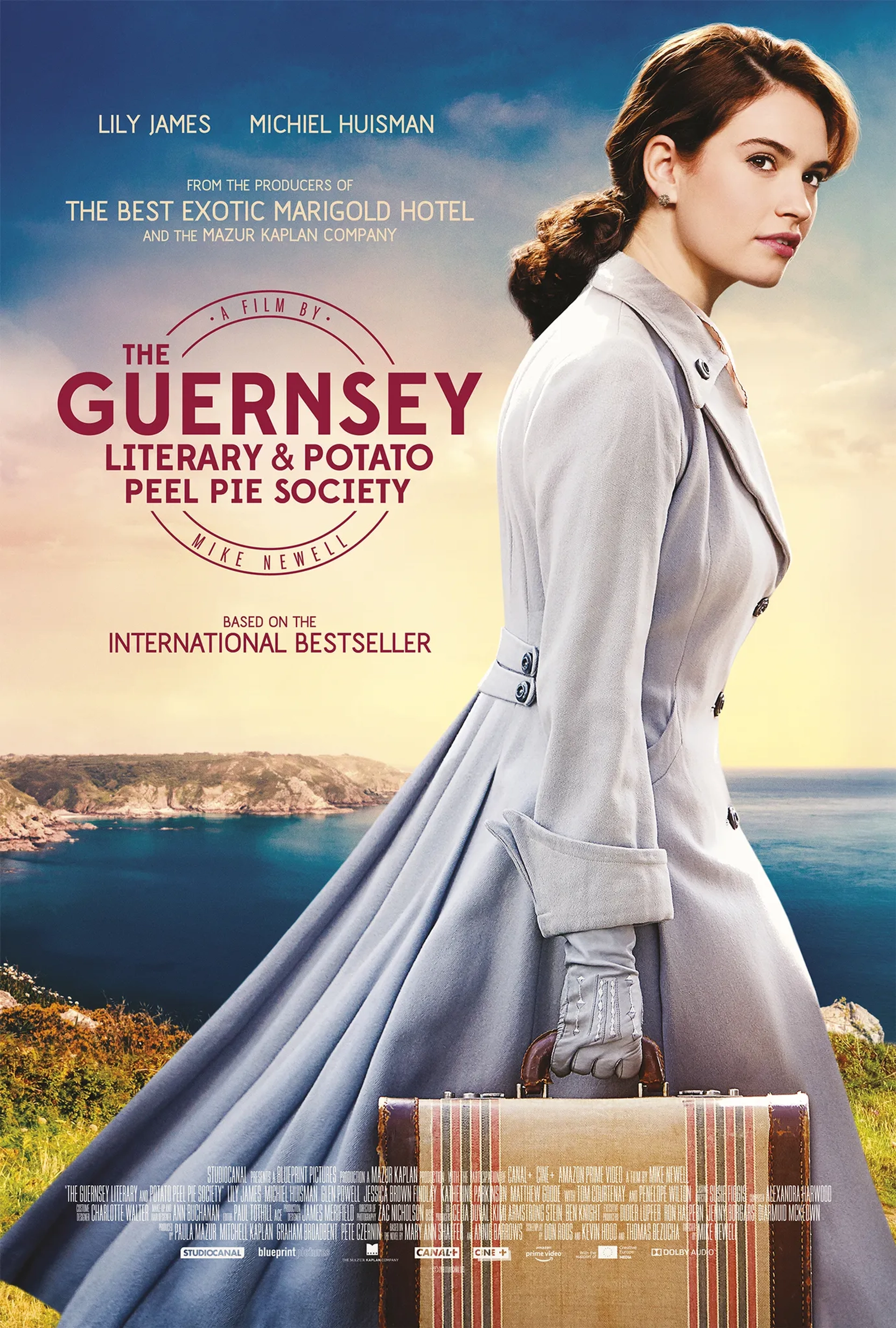 Lily James in The Guernsey Literary and Potato Peel Pie Society (2018)