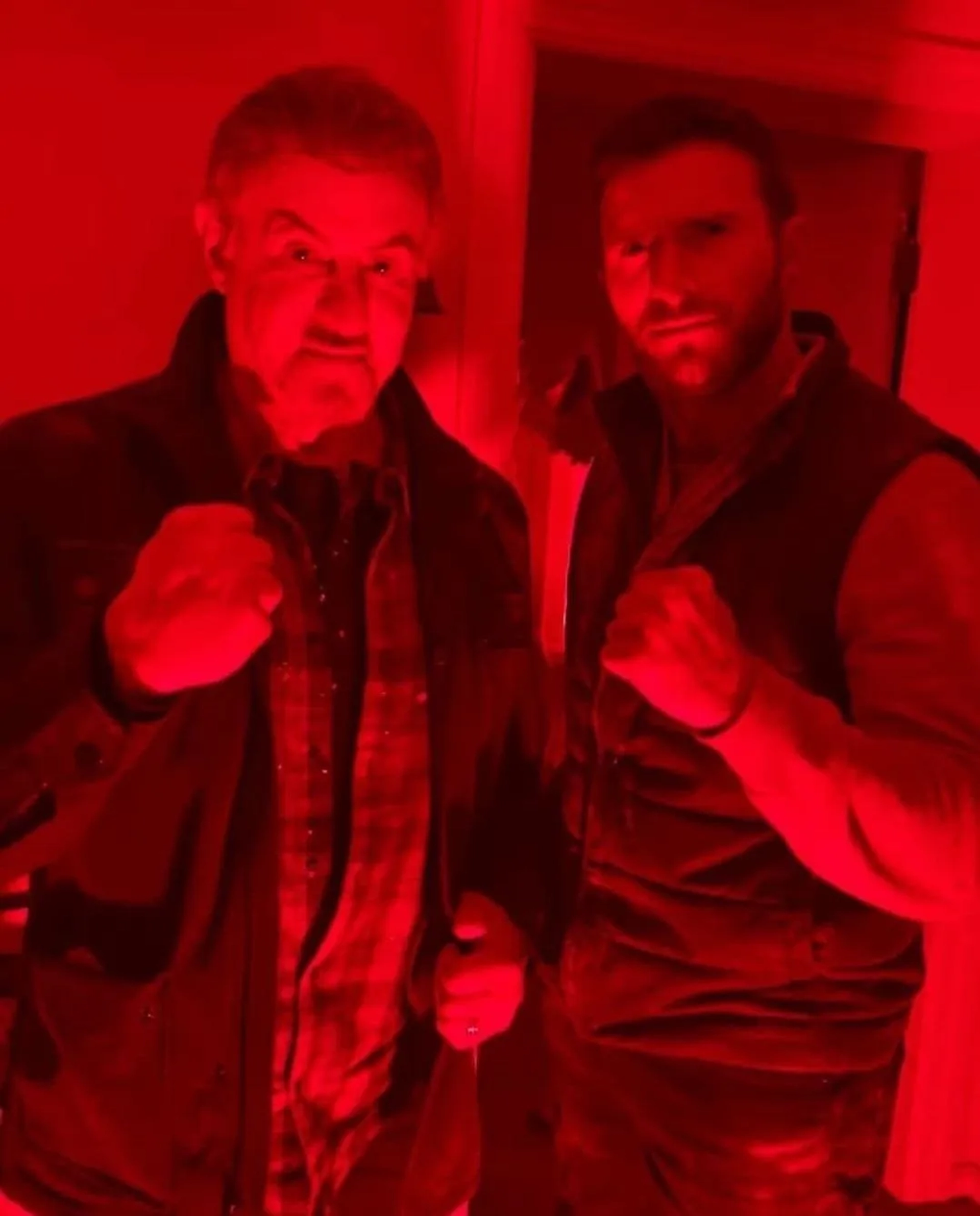 Sylvester Stallone and Scott Eastwood in Alarum (2025)