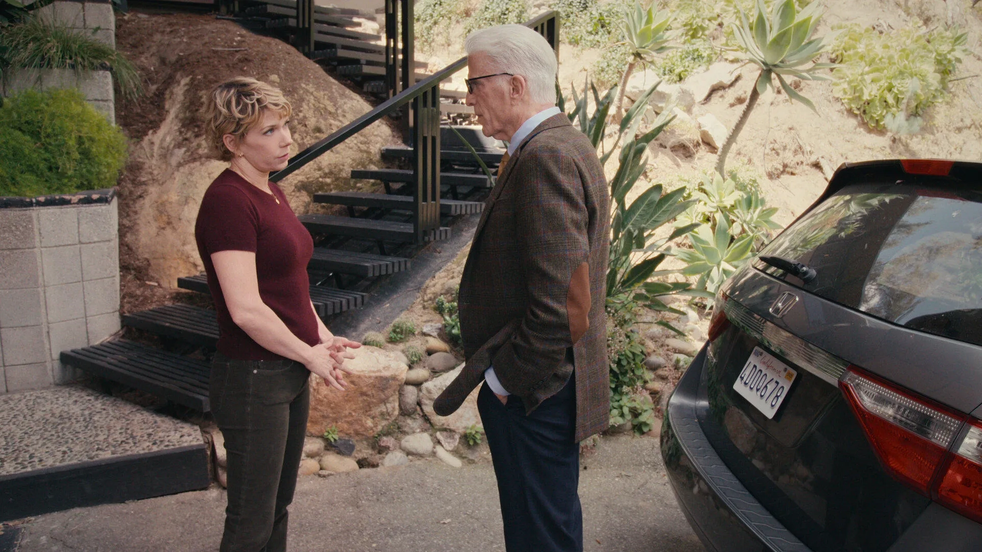 Ted Danson and Mary Elizabeth Ellis in A Man on the Inside (2024)