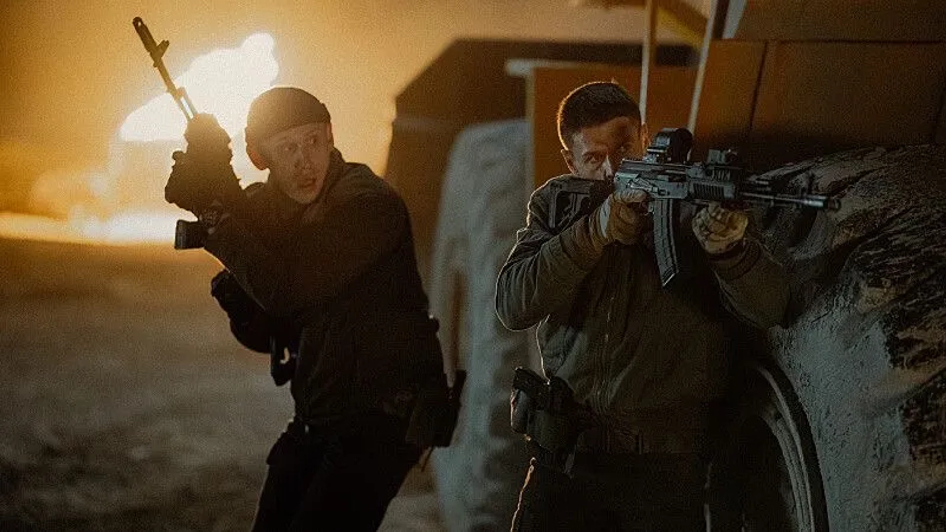 Sergej Onopko and Oleksandr Rudynskyy in The Agency (2024)
