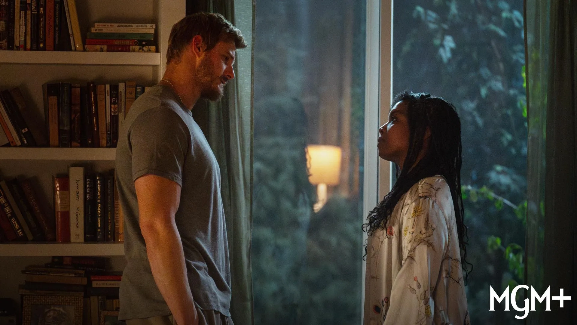 Alexander Ludwig and Jessica Frances Dukes in Earth Abides (2024)