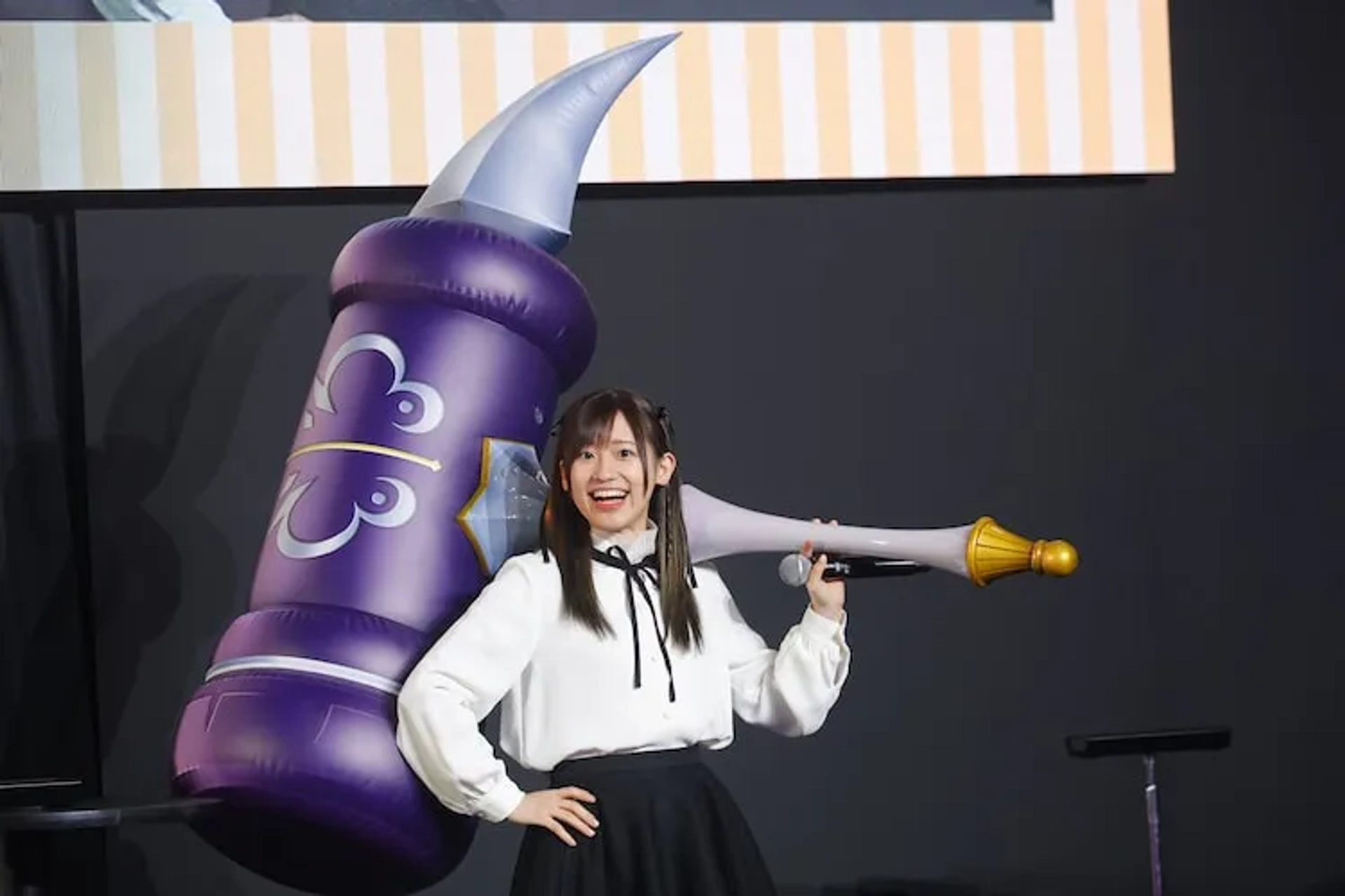 Rie Takahashi at an event for I May Be a Guild Receptionist, but I'll Solo Any Boss to Clock Out on Time (2024)