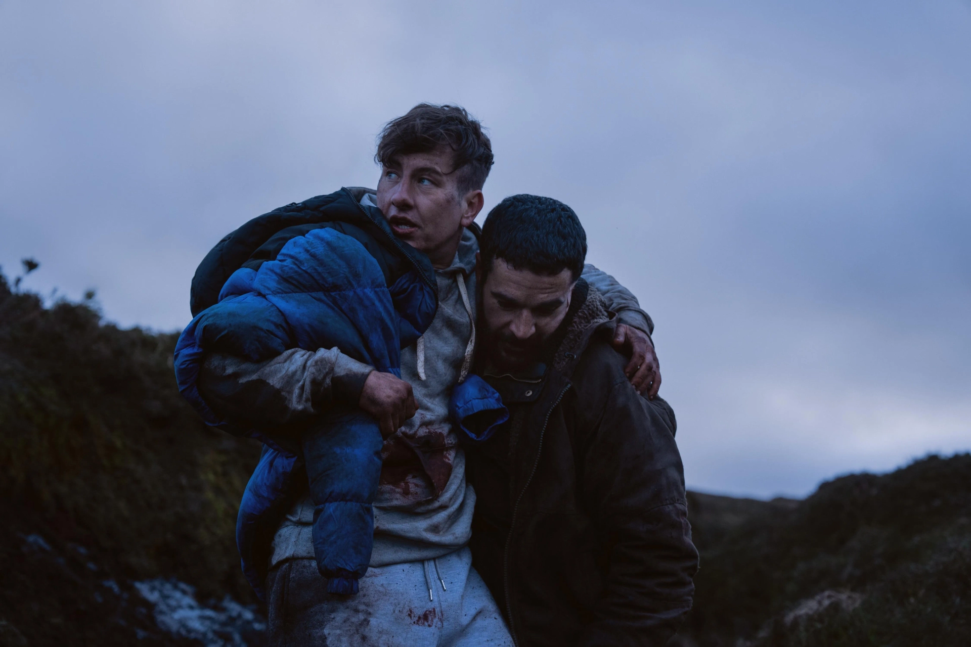 Christopher Abbott and Barry Keoghan in Bring Them Down (2024)
