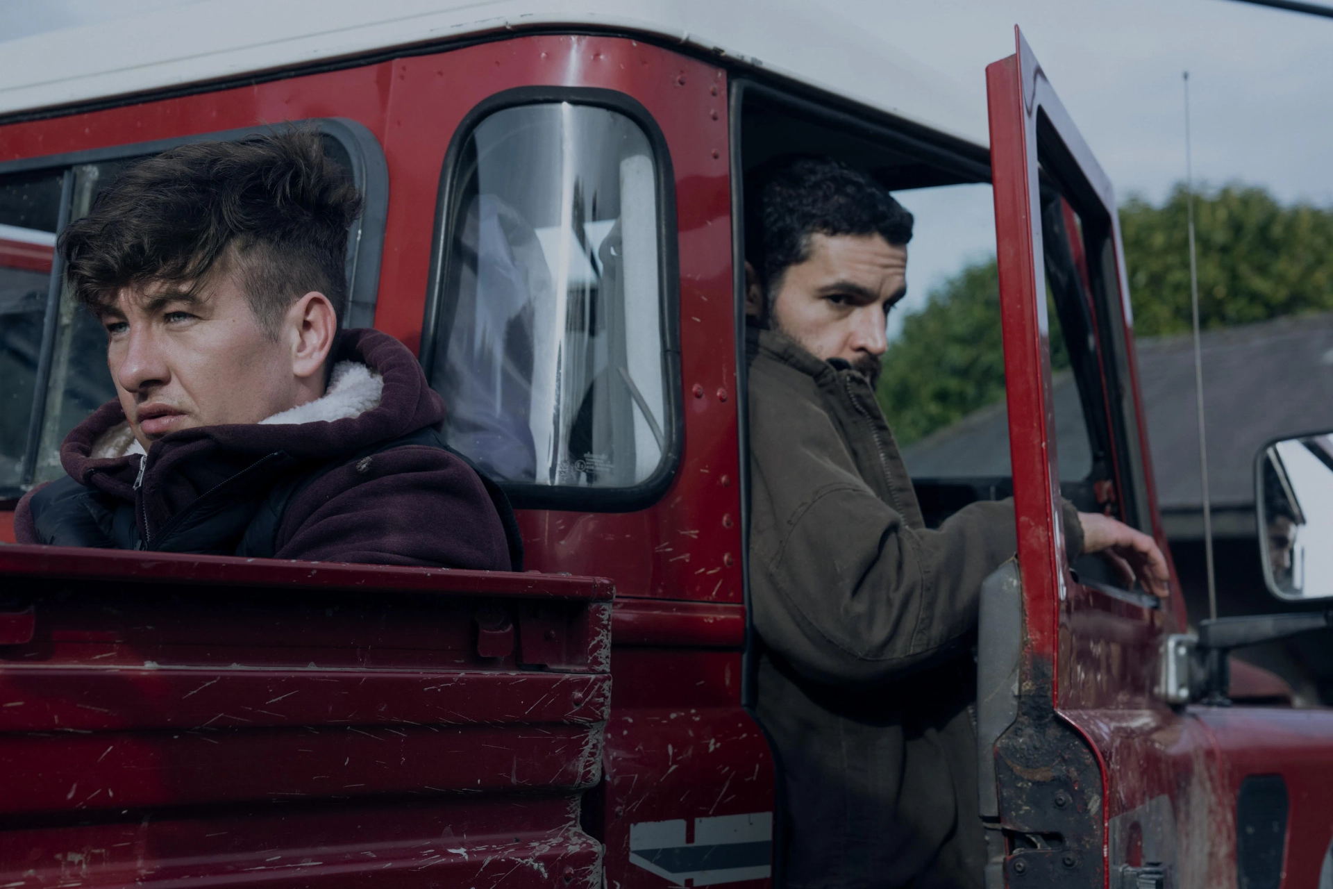 Christopher Abbott and Barry Keoghan in Bring Them Down (2024)