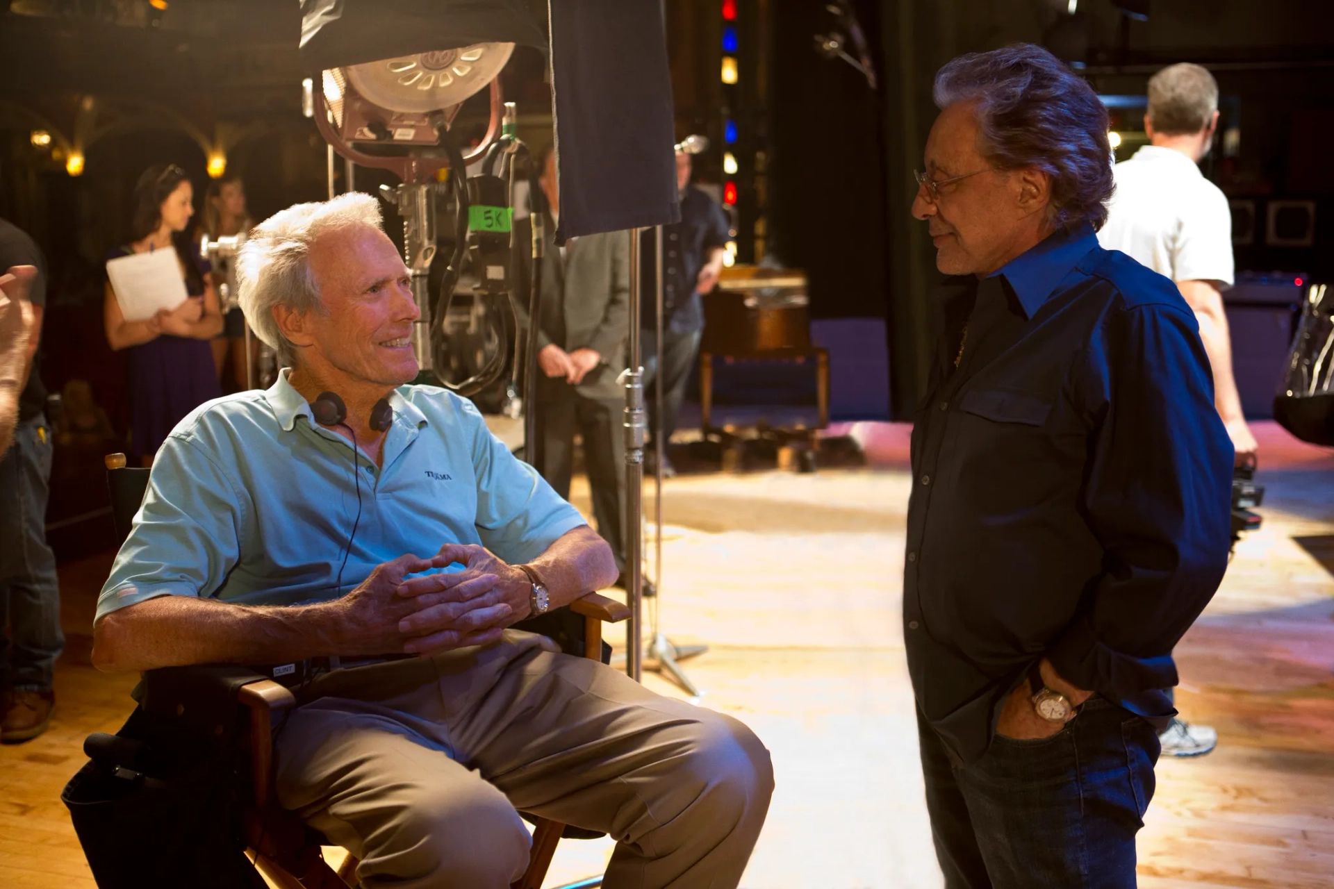 Clint Eastwood and Frankie Valli in Jersey Boys (2014)