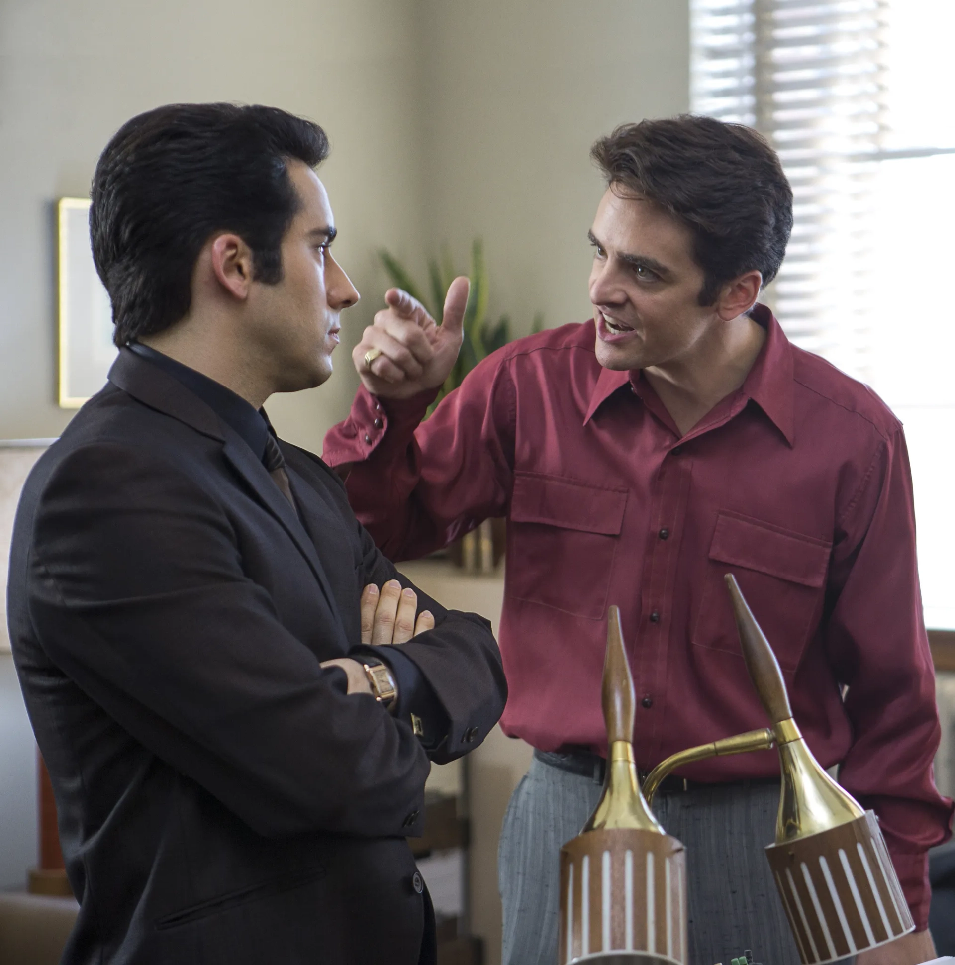 John Lloyd Young and Vincent Piazza in Jersey Boys (2014)