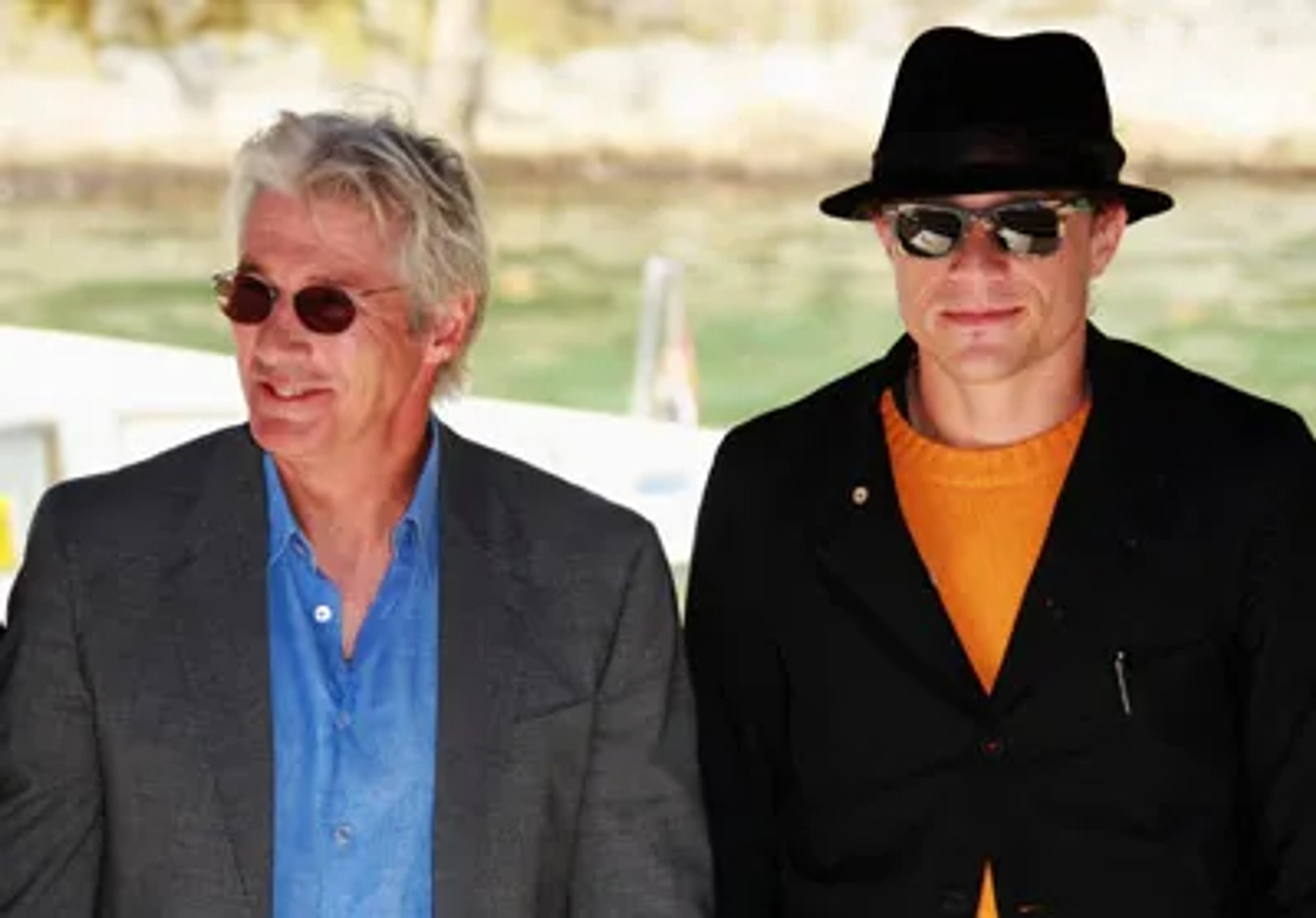 Richard Gere and Heath Ledger at an event for I'm Not There (2007)