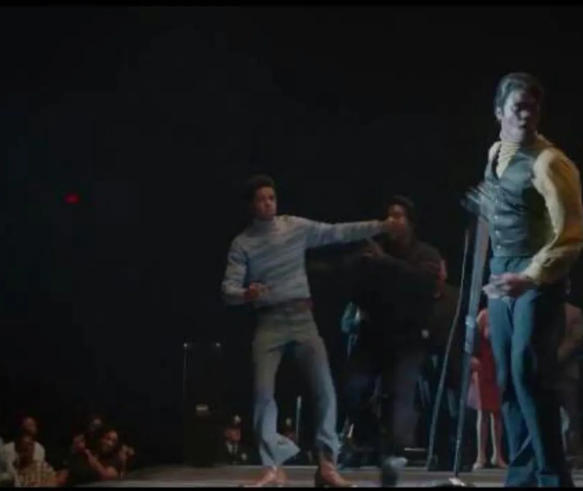 Chadwick Boseman and Jacob Hannah in Get on Up (2014)