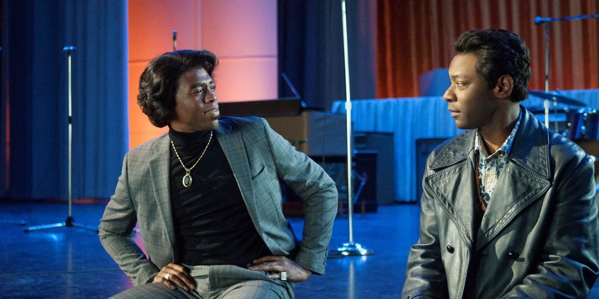 Chadwick Boseman and Nelsan Ellis in Get on Up (2014)