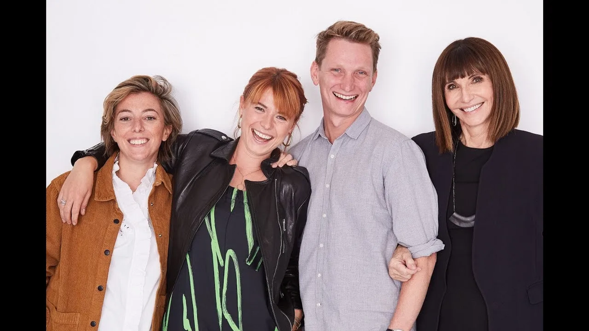 Mary Steenburgen, Tom Harper, Nicole Taylor, and Jessie Buckley at an event for Wild Rose (2018)