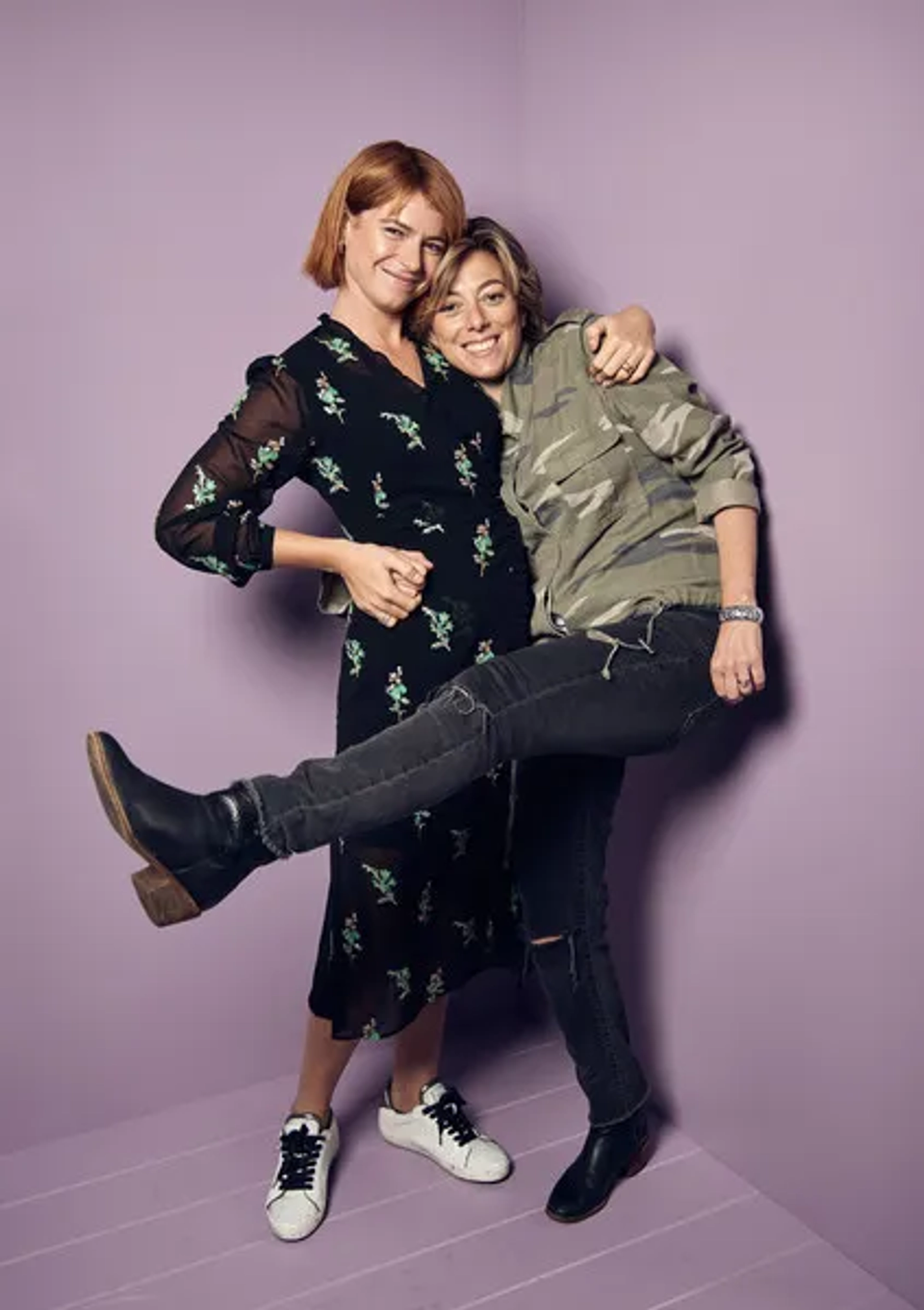 Nicole Taylor and Jessie Buckley at an event for Wild Rose (2018)